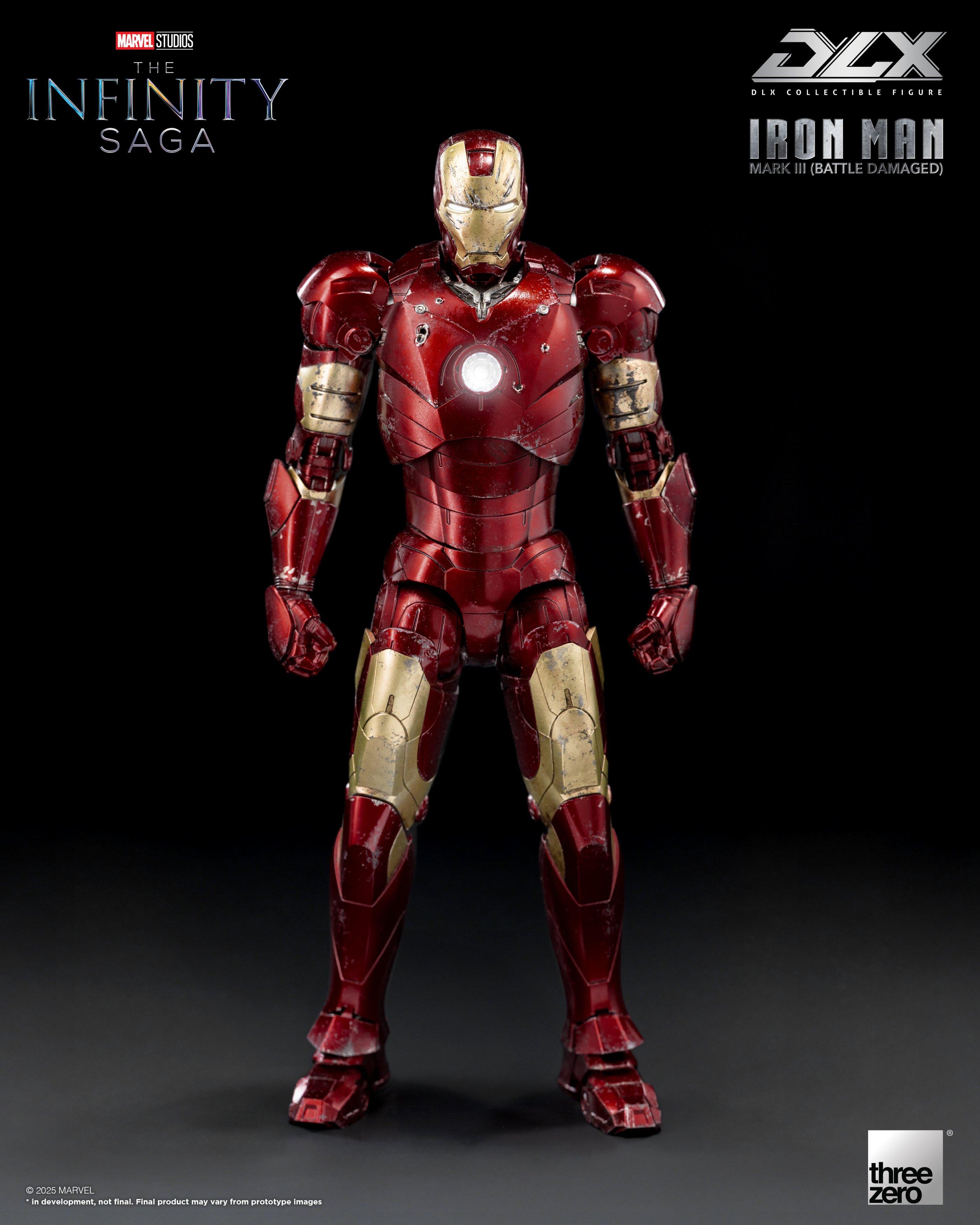 Marvel Studios Infinity Saga Deluxe Iron Man Mark 3 Battle Damage 6.9-In Action Figure