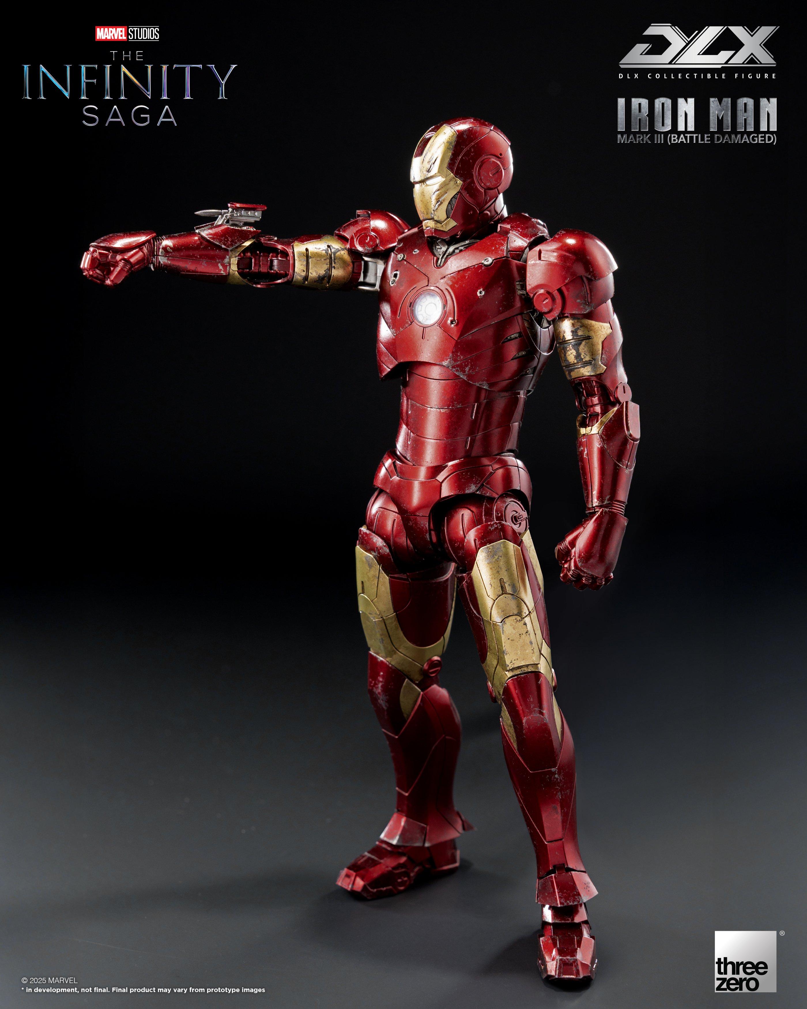 Marvel Studios Infinity Saga Deluxe Iron Man Mark 3 Battle Damage 6.9-In Action Figure