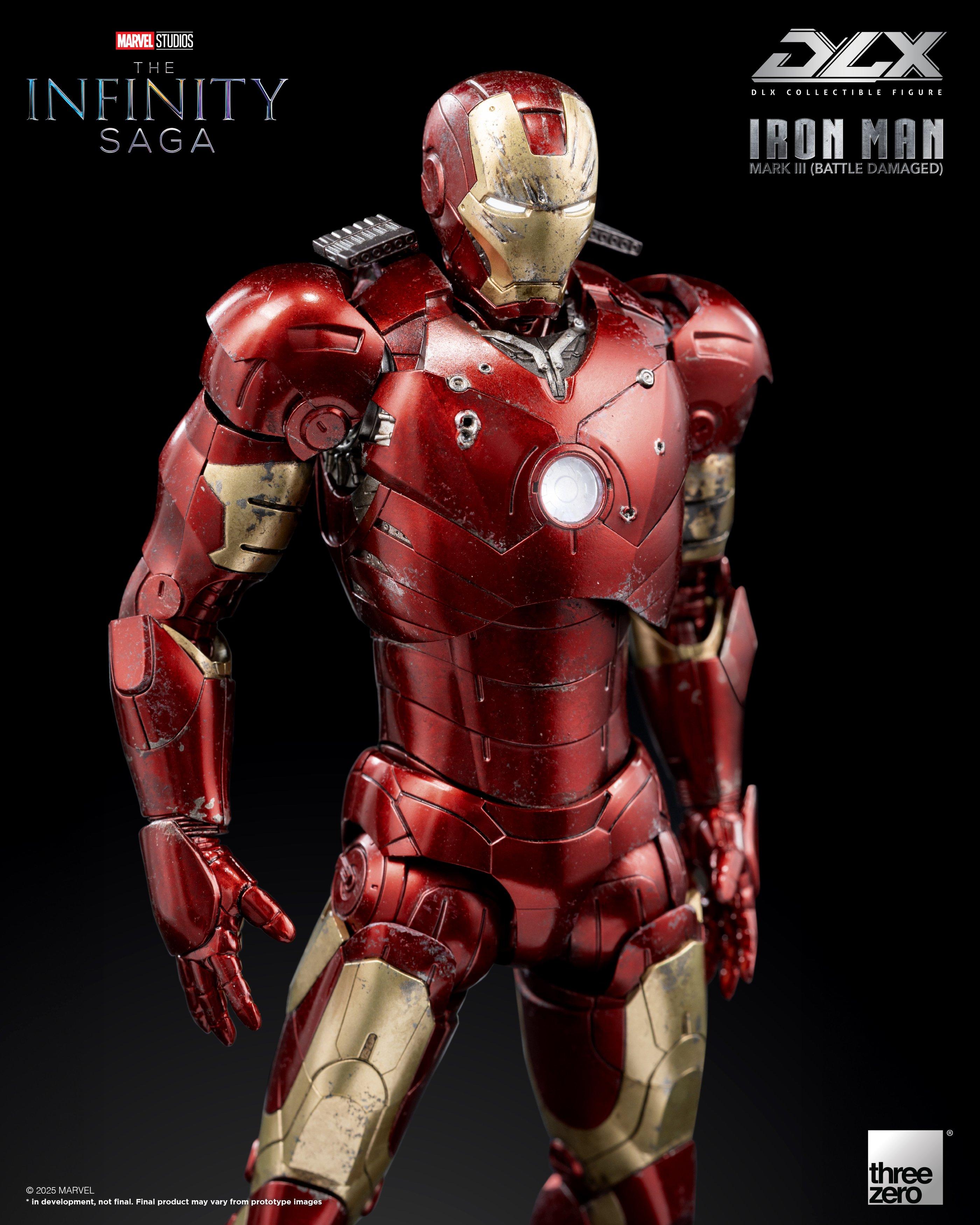 Marvel Studios Infinity Saga Deluxe Iron Man Mark 3 Battle Damage 6.9-In Action Figure