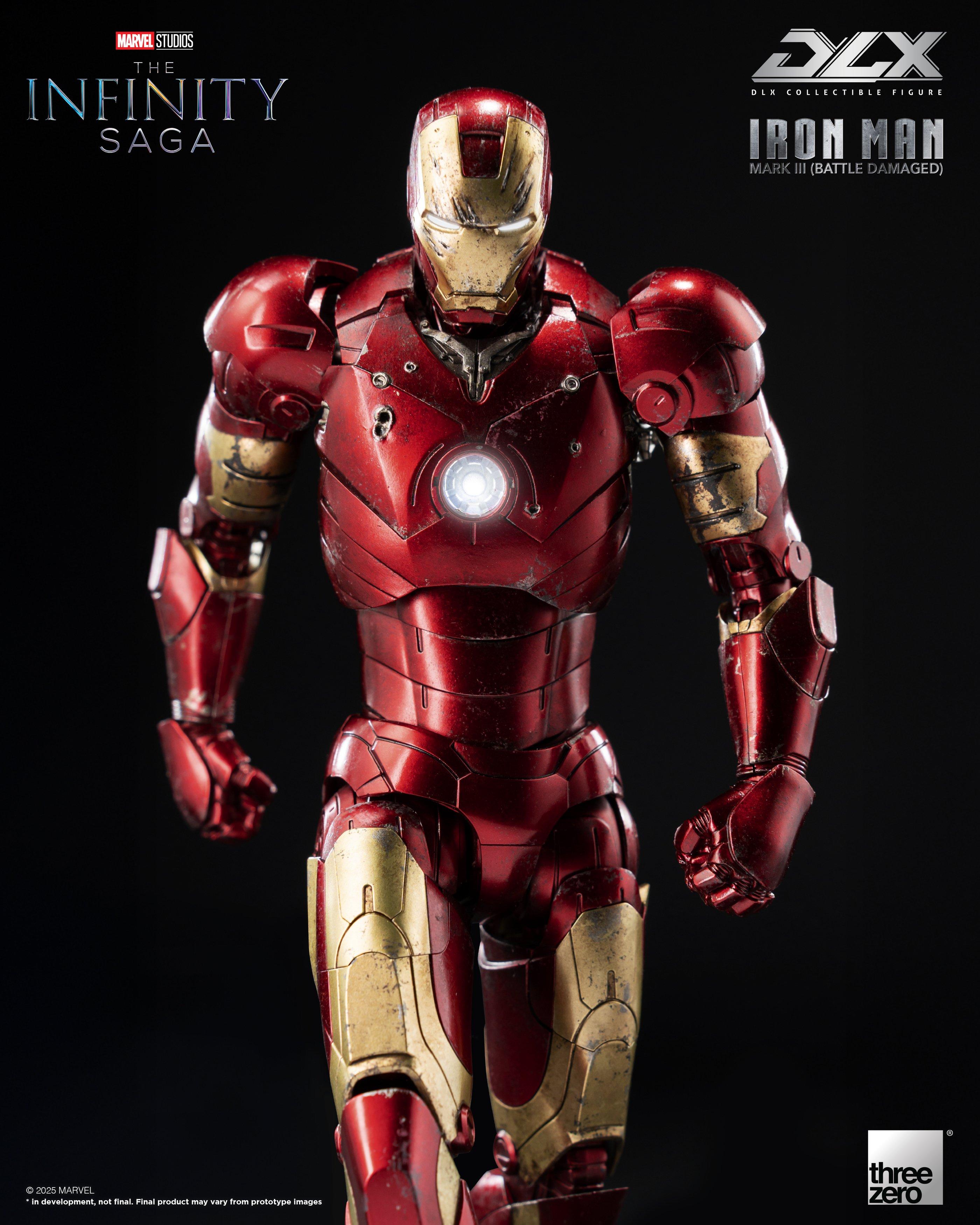 Marvel Studios Infinity Saga Deluxe Iron Man Mark 3 Battle Damage 6.9-In Action Figure