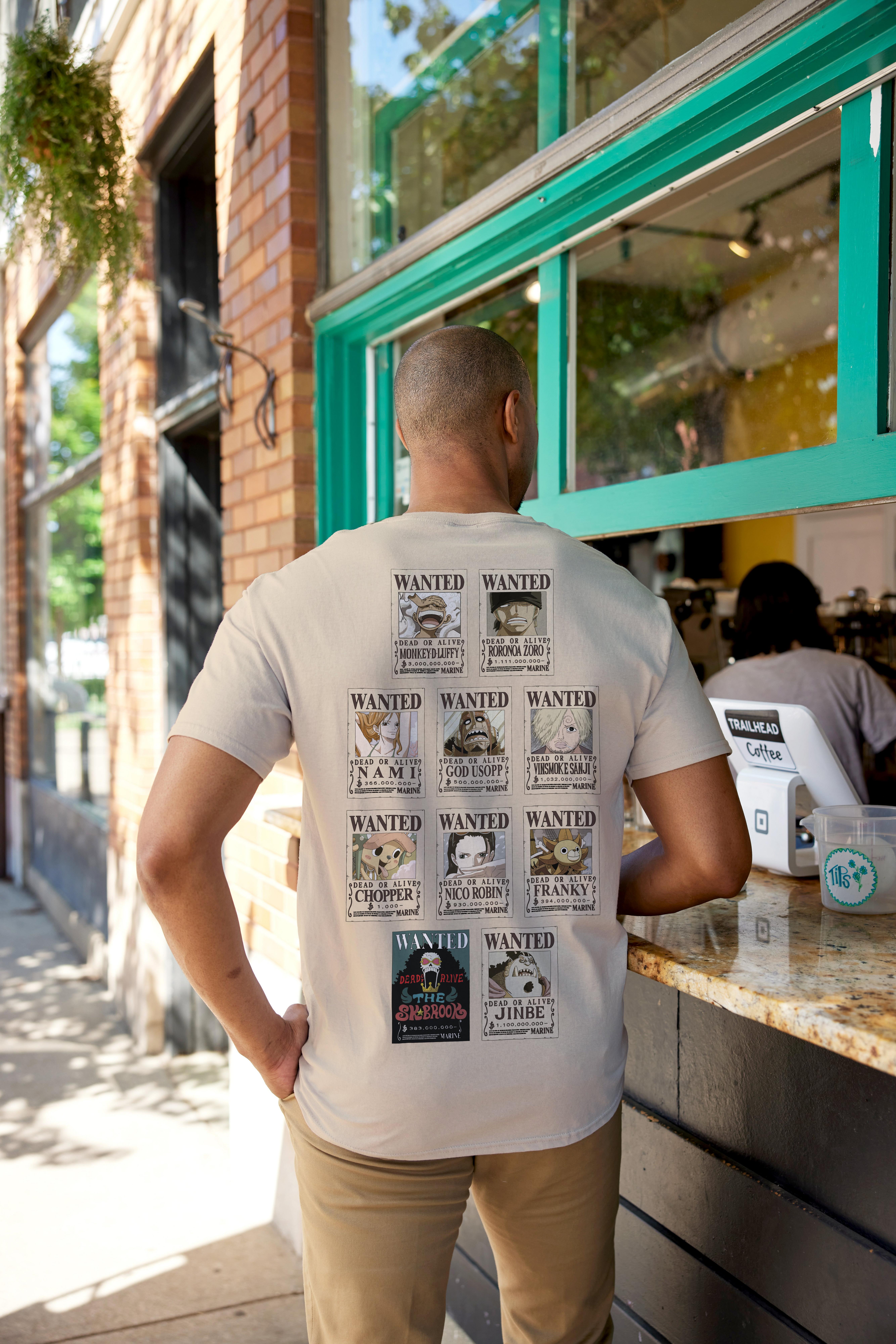 One Piece Wanted Posters Natural Unisex Graphic T-Shirt