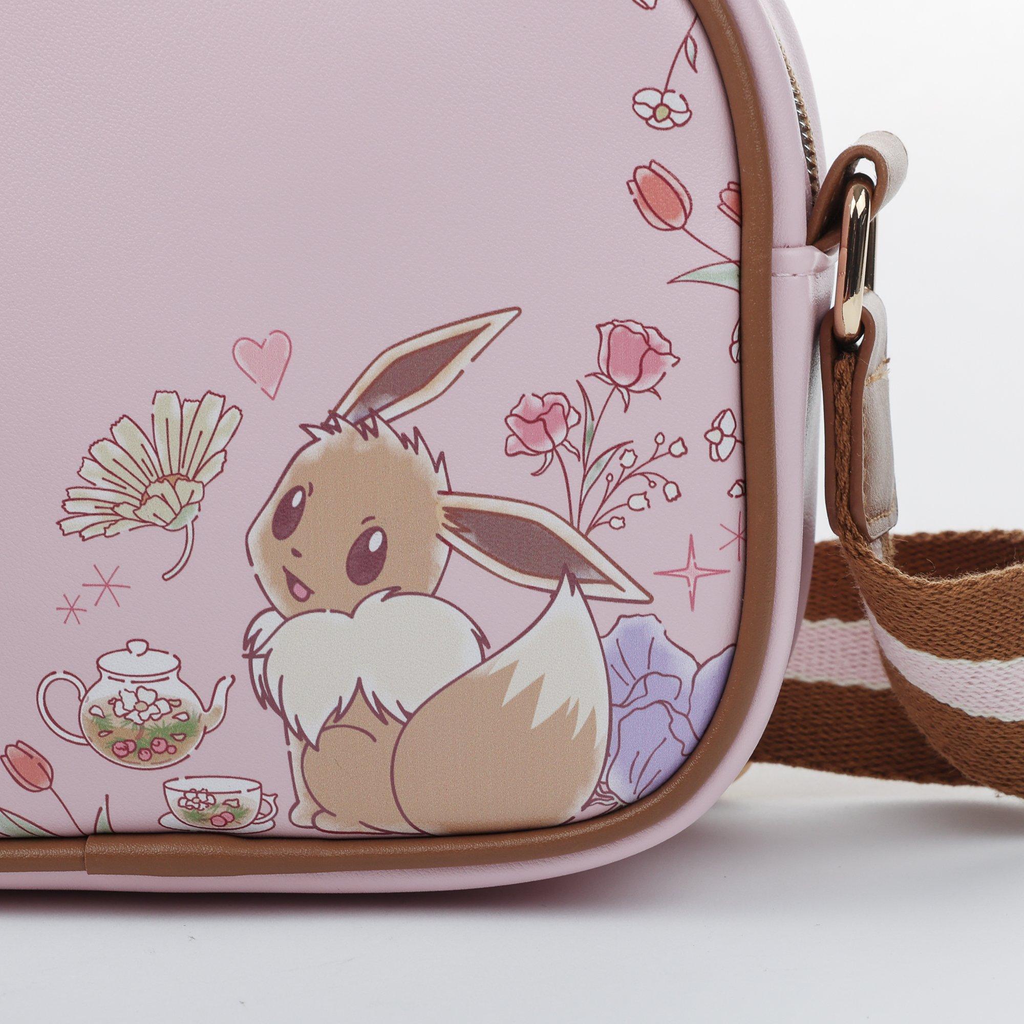 Pokemon Eevee Floral Camera Crossbody Bag