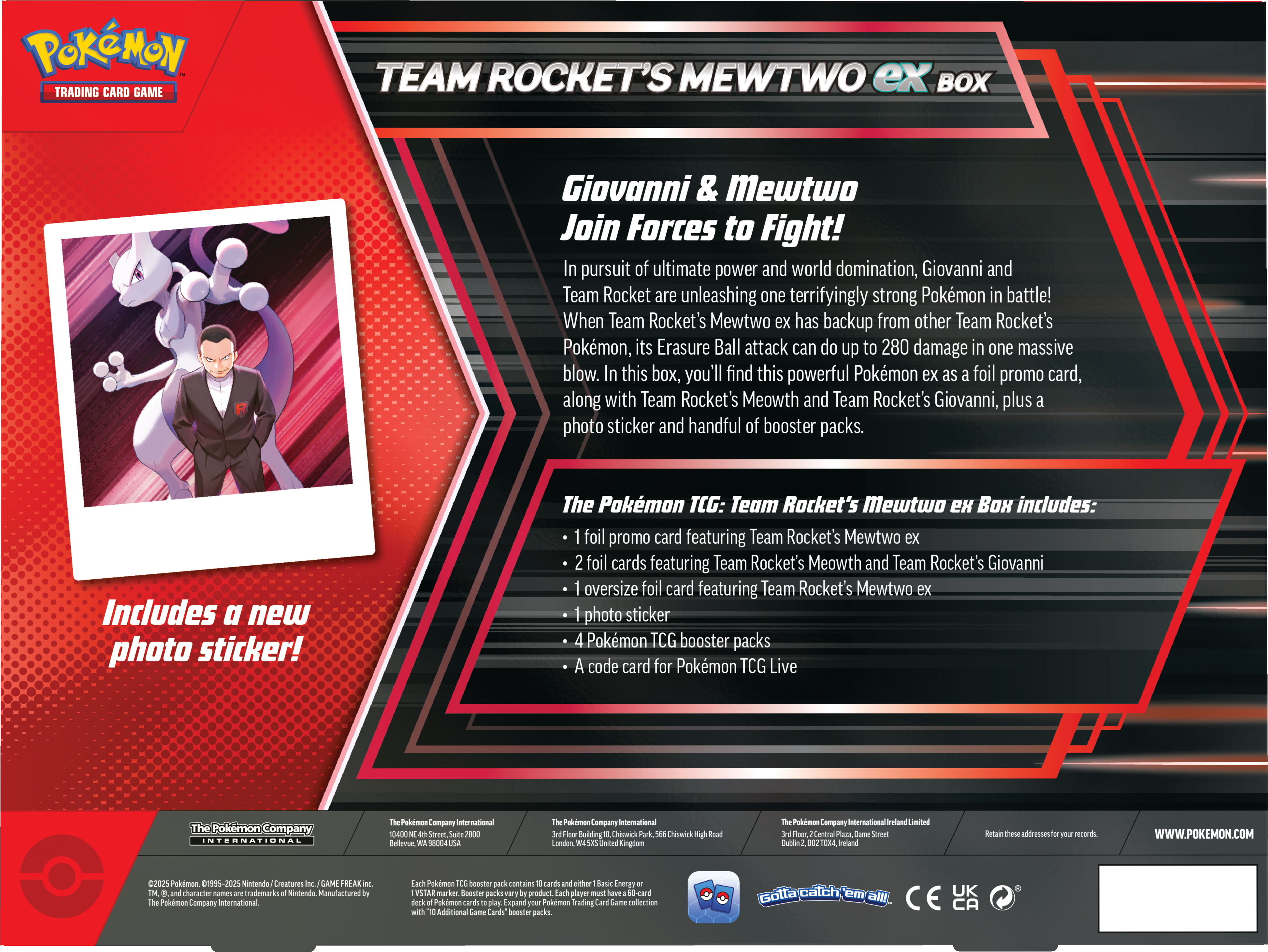 Pokemon Trading Card Game: Team Rocket's Mewtwo ex Box