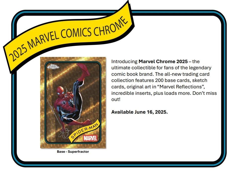 2025 Topps Chrome Marvel Comics Hobby Box