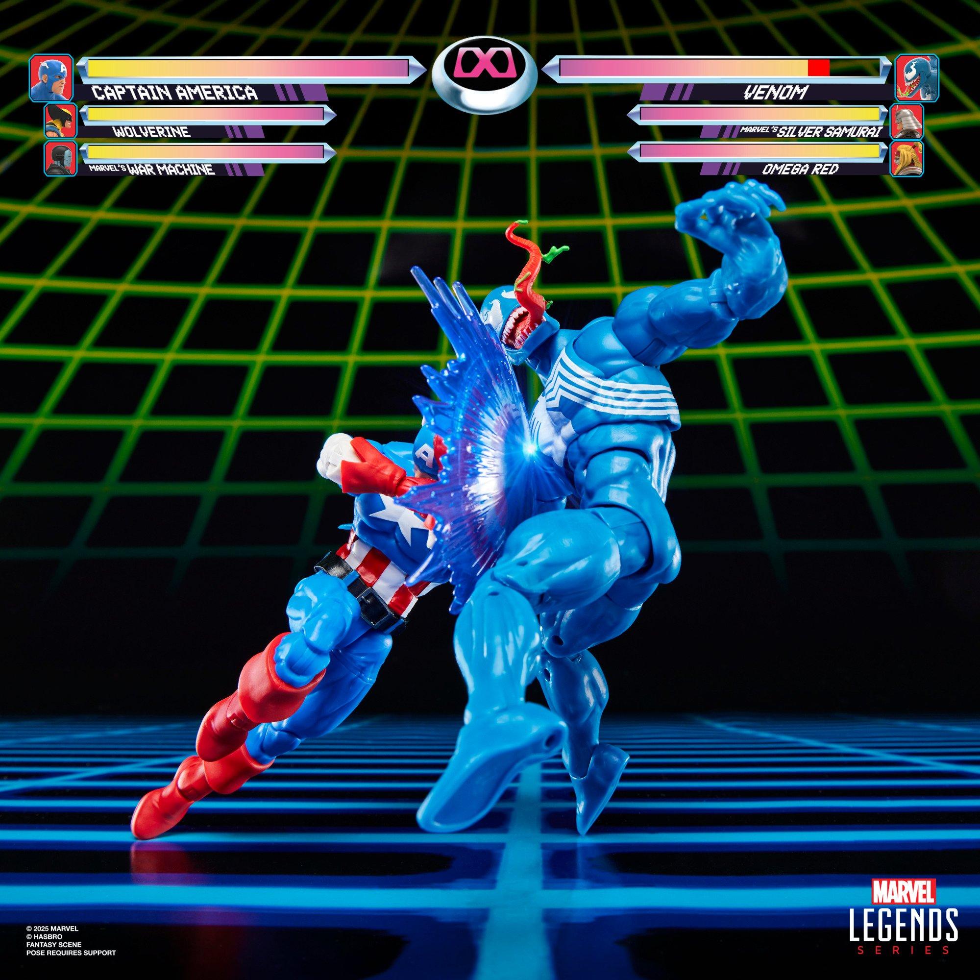 Hasbro Marvel Legends Series Gamerverse Captain America vs. Venom 6-in Action Figure 2-Pack