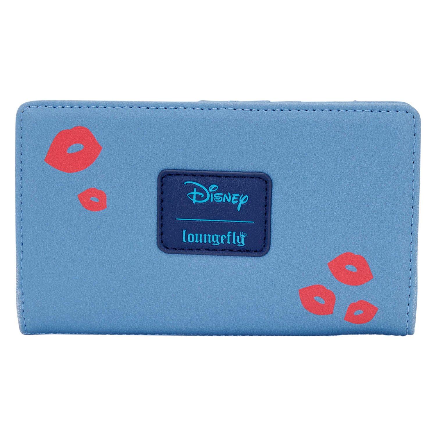 Loungefly Disney Lilo and Stitch Angel and Stitch Kisses Flap Wallet GameStop Exclusive