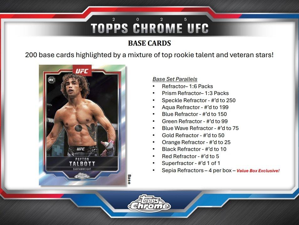 2025 Topps Chrome UFC Value Box
