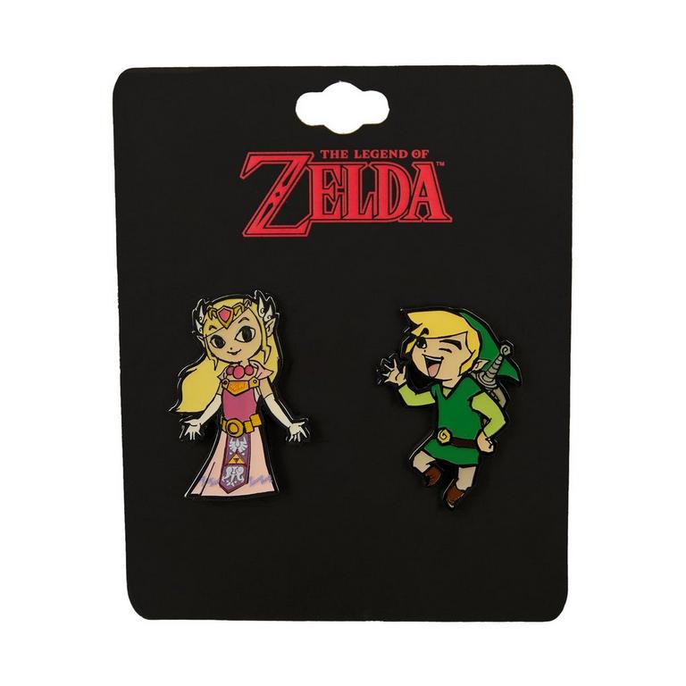 The Legend of Zelda: The Wind Waker Link and Zelda Enamel Pin Set