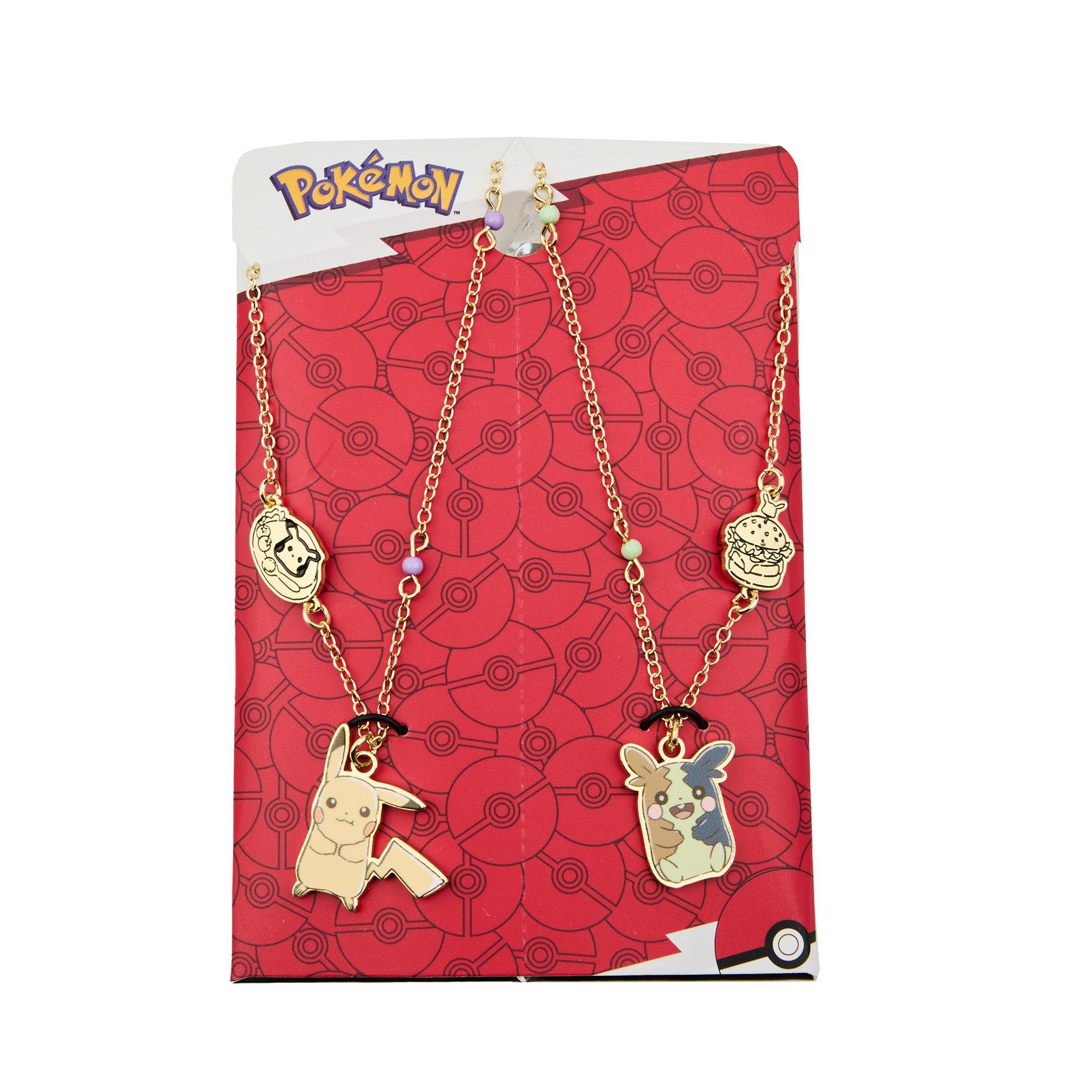 Pokemon Cafe Pikachu and Morpeko Best Friend Necklace Set GameStop Exclusive