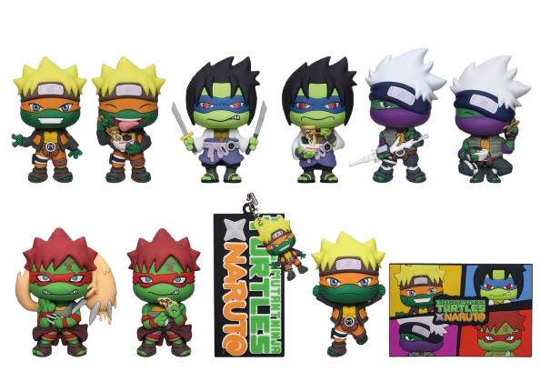 Teenage Mutant Ninja Turtles x Naruto 3D Foam Bag Clip Series 1