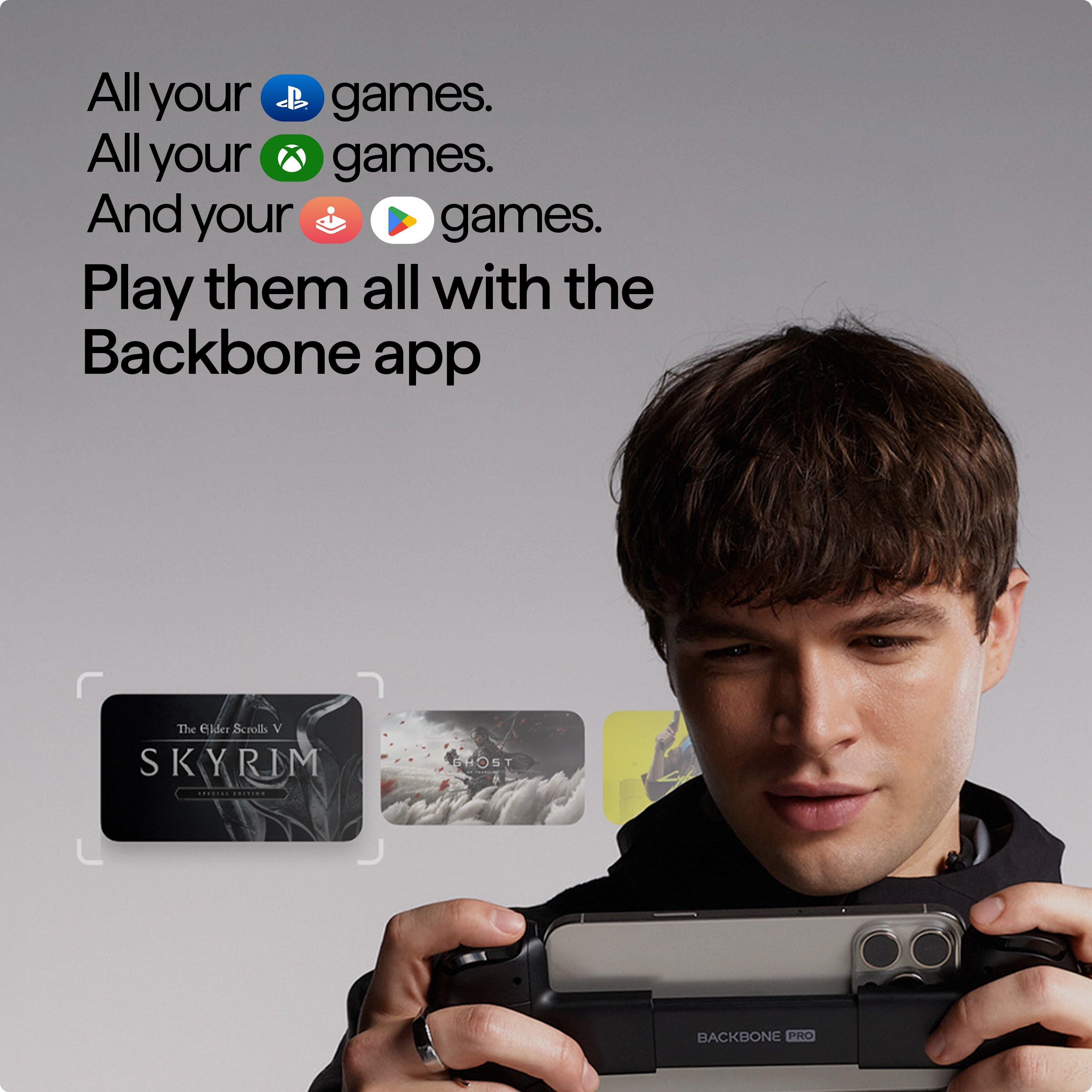 Backbone Pro Mobile Gaming Controller for iPhone 15/16 Series Plus and Android