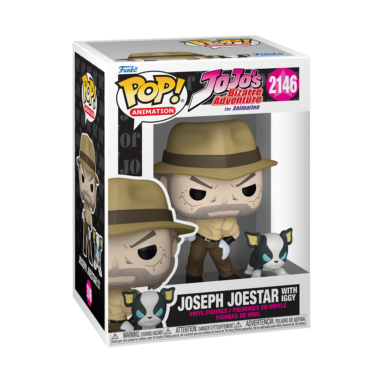 Funko POP! and Buddy: JoJo’s Bizarre Adventure Joseph Joestar with Iggy 4.2 and 1.2-in Vinyl Figure Set