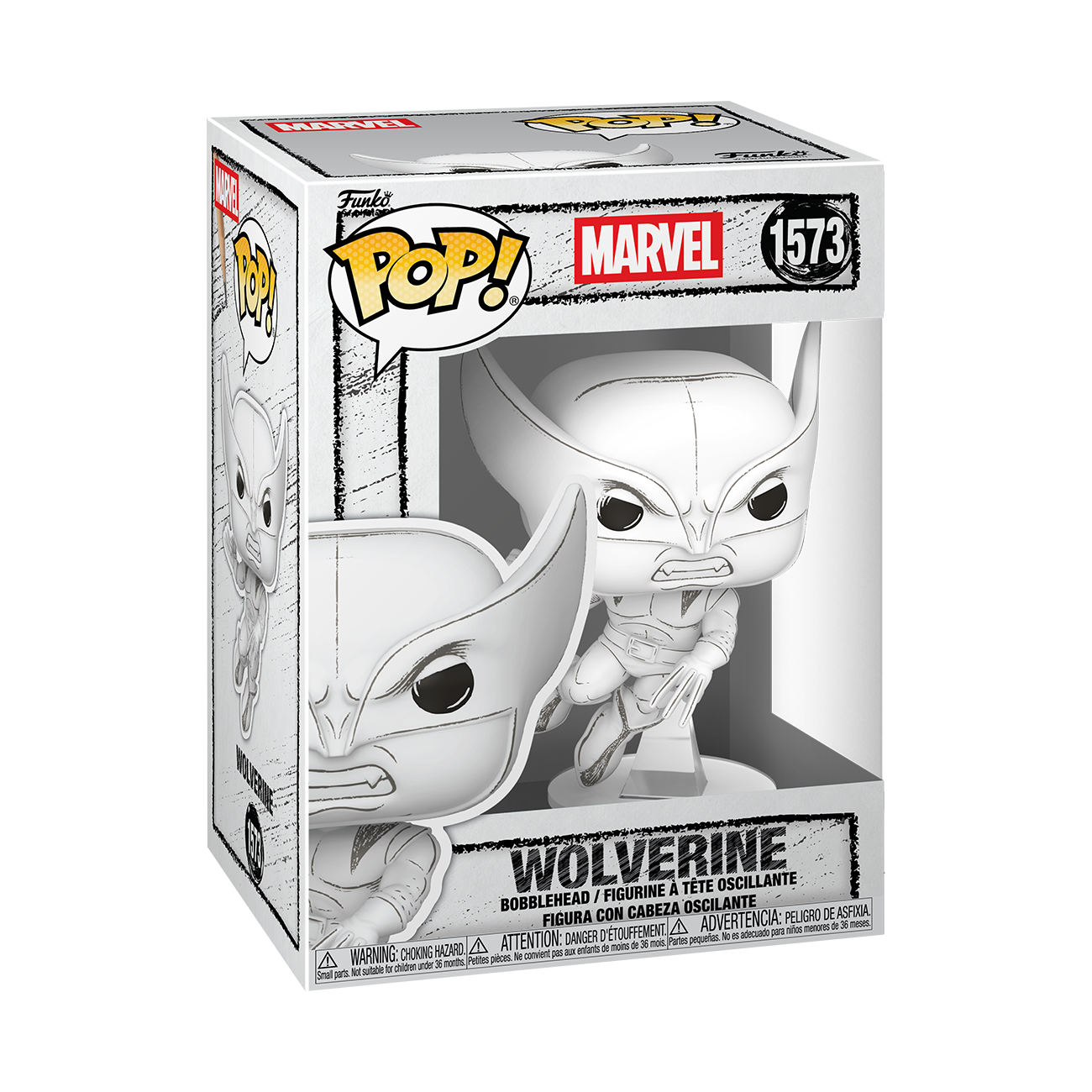 Funko POP! Marvel: Sketched Wolverine 4.3-in Vinyl Bobblehead Figure