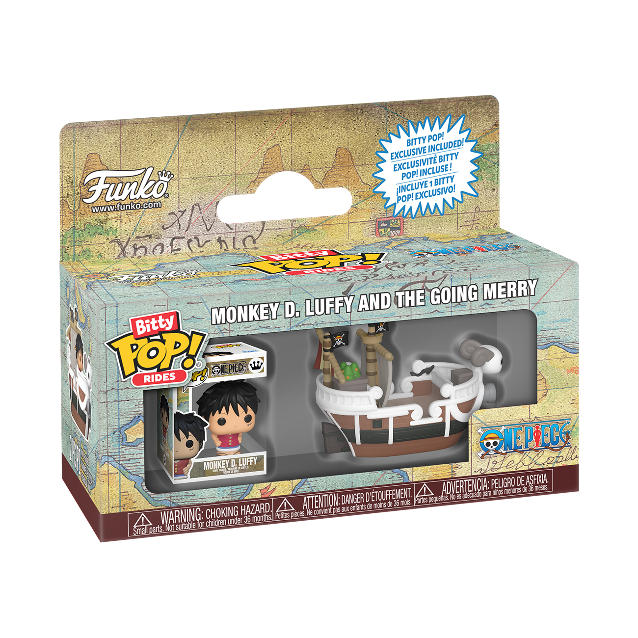 Funko Bitty POP! Ride: One Piece Monkey D. Luffy Ride Going Merry Vinyl Figure Set