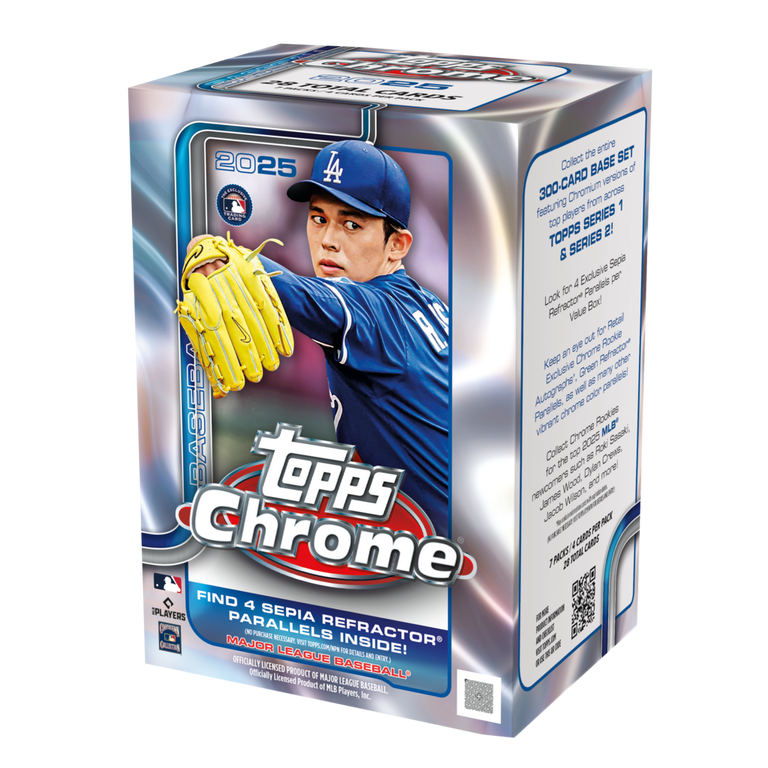 2025 Topps MLB Chrome Baseball Value Box
