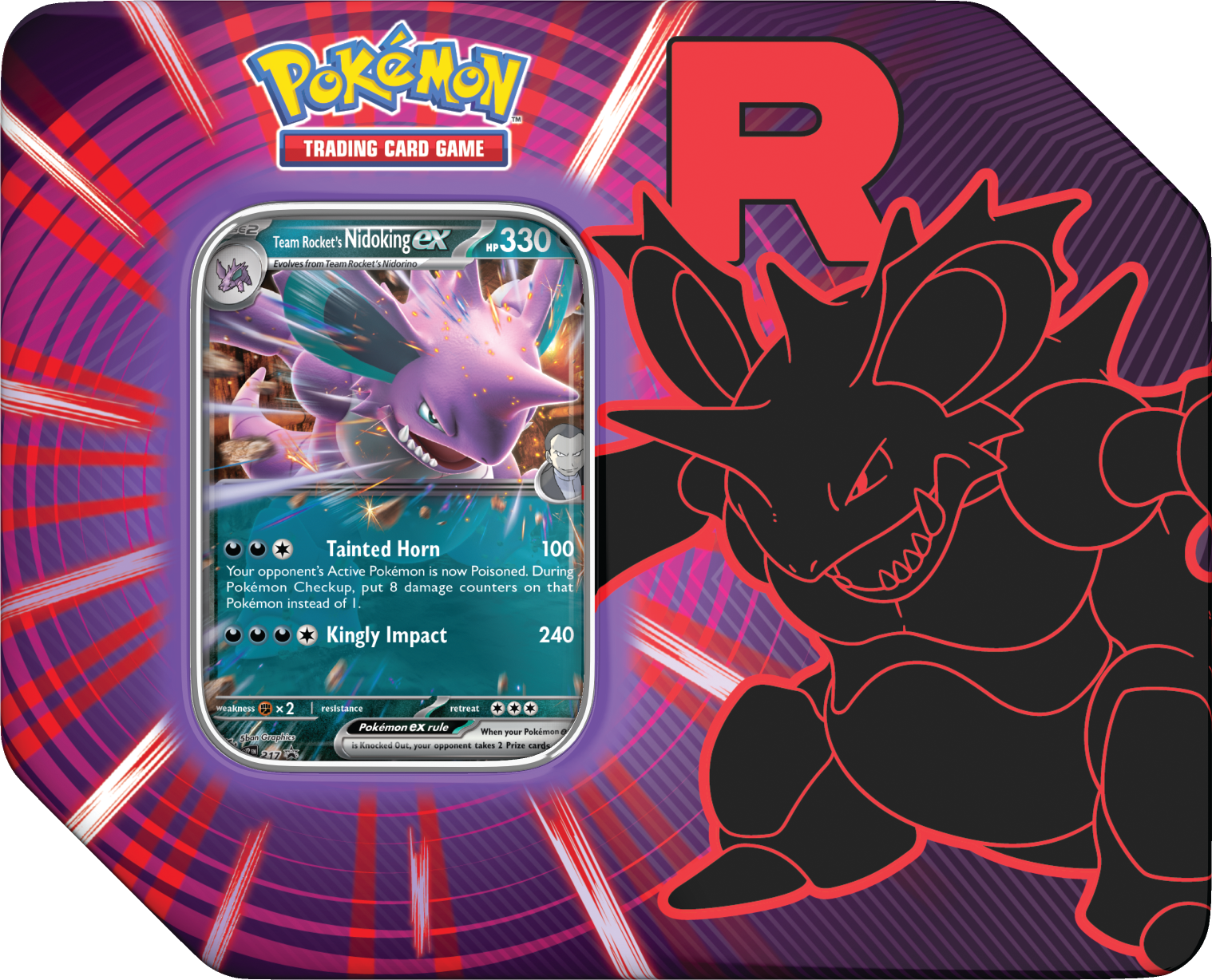 Pokemon Trading Card Game: Team Rocket Tin (Styles May Vary)
