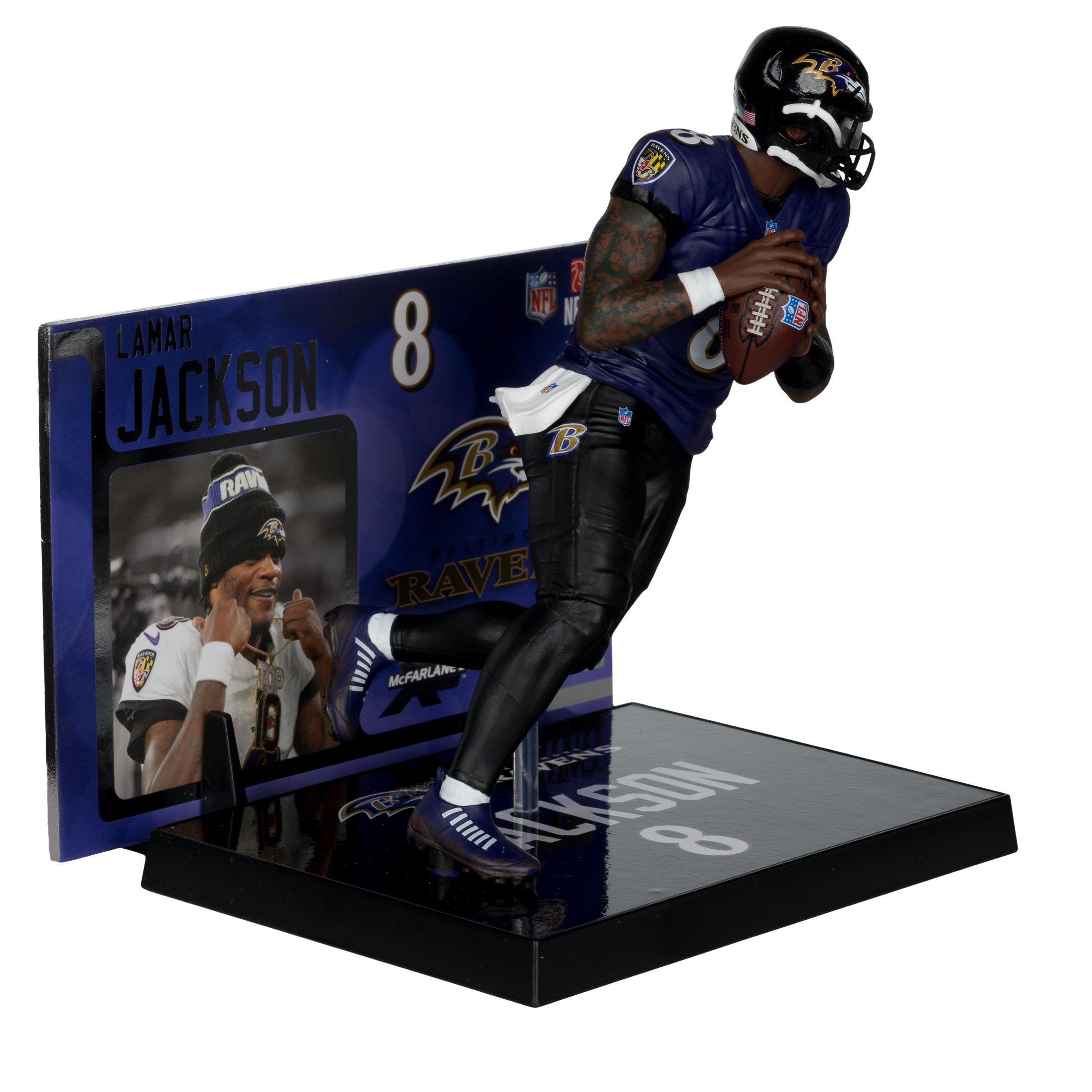 McFarlane Toys SportsPicks NFL Series Baltimore Ravens Lamar Jackson (Alternate Jersey) 7-in Figure