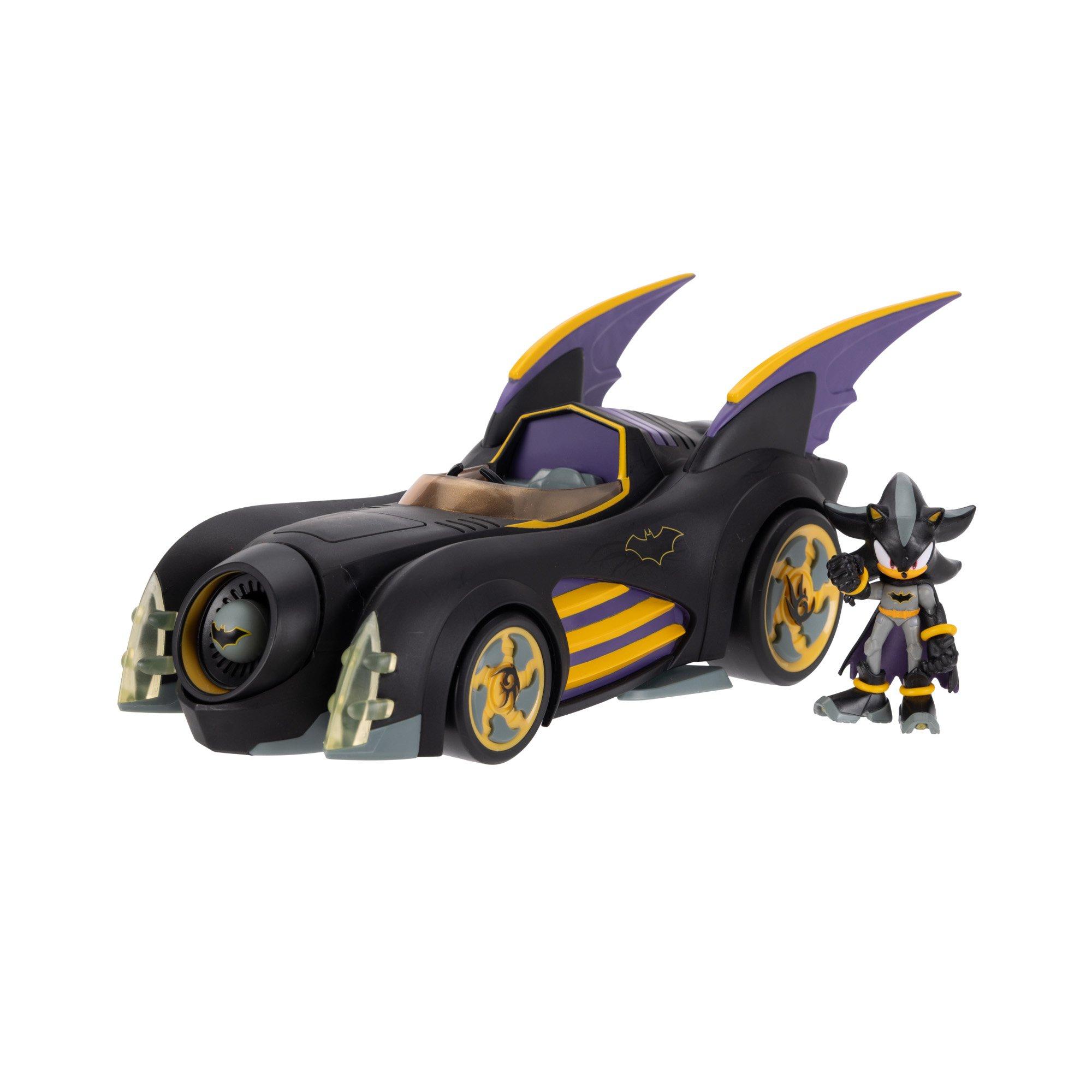 Jakks Pacific DC X Sonic the Hedgehog Shadow 2.5-in Action Figure and Batmobile Set