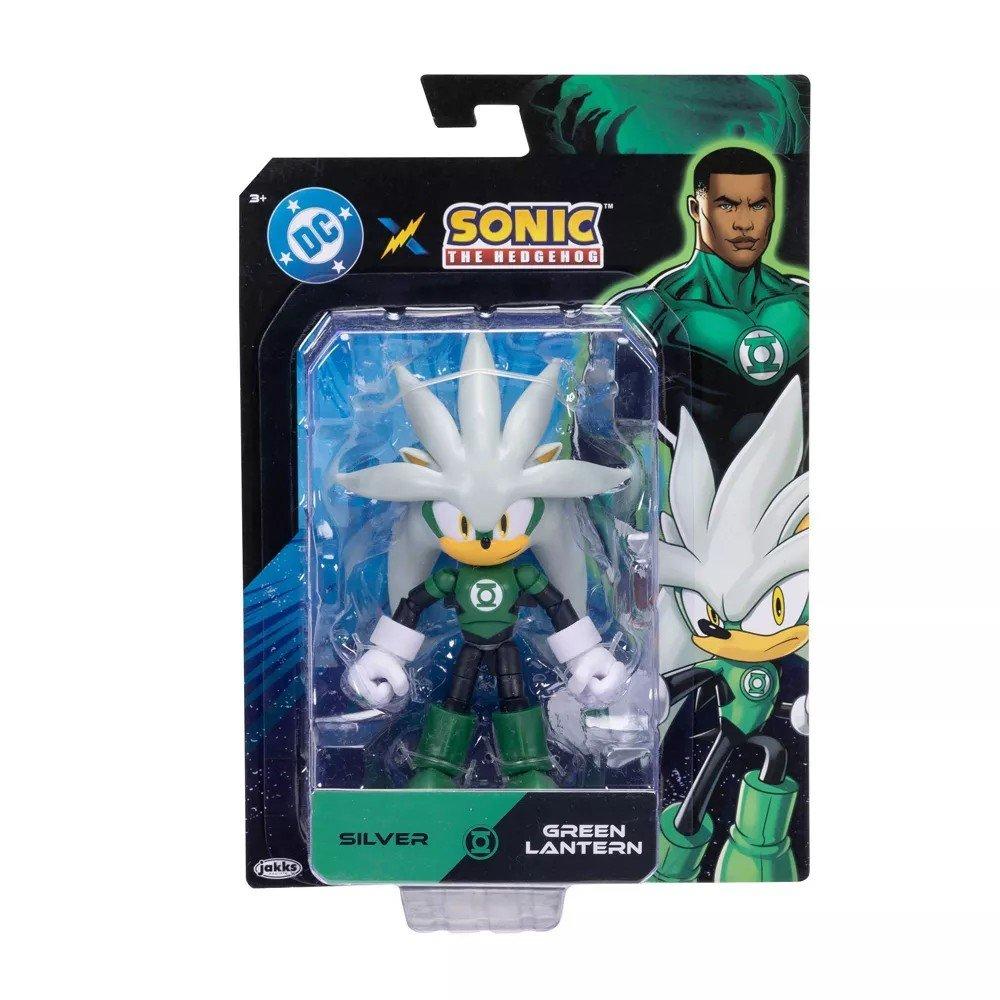 Jakks Pacific DC Comics x Sonic the Hedgehog Silver as Green Lantern 5-in Action Figure