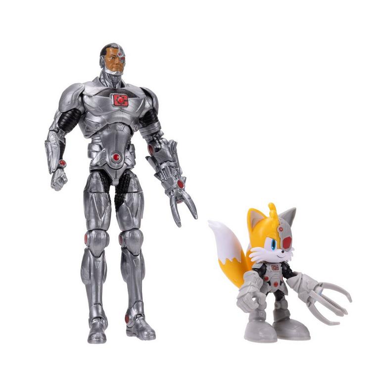 Jakks Pacific DC Comics x Sonic the Hedgehog Tails and Cyborg Action Figure 2-Pack