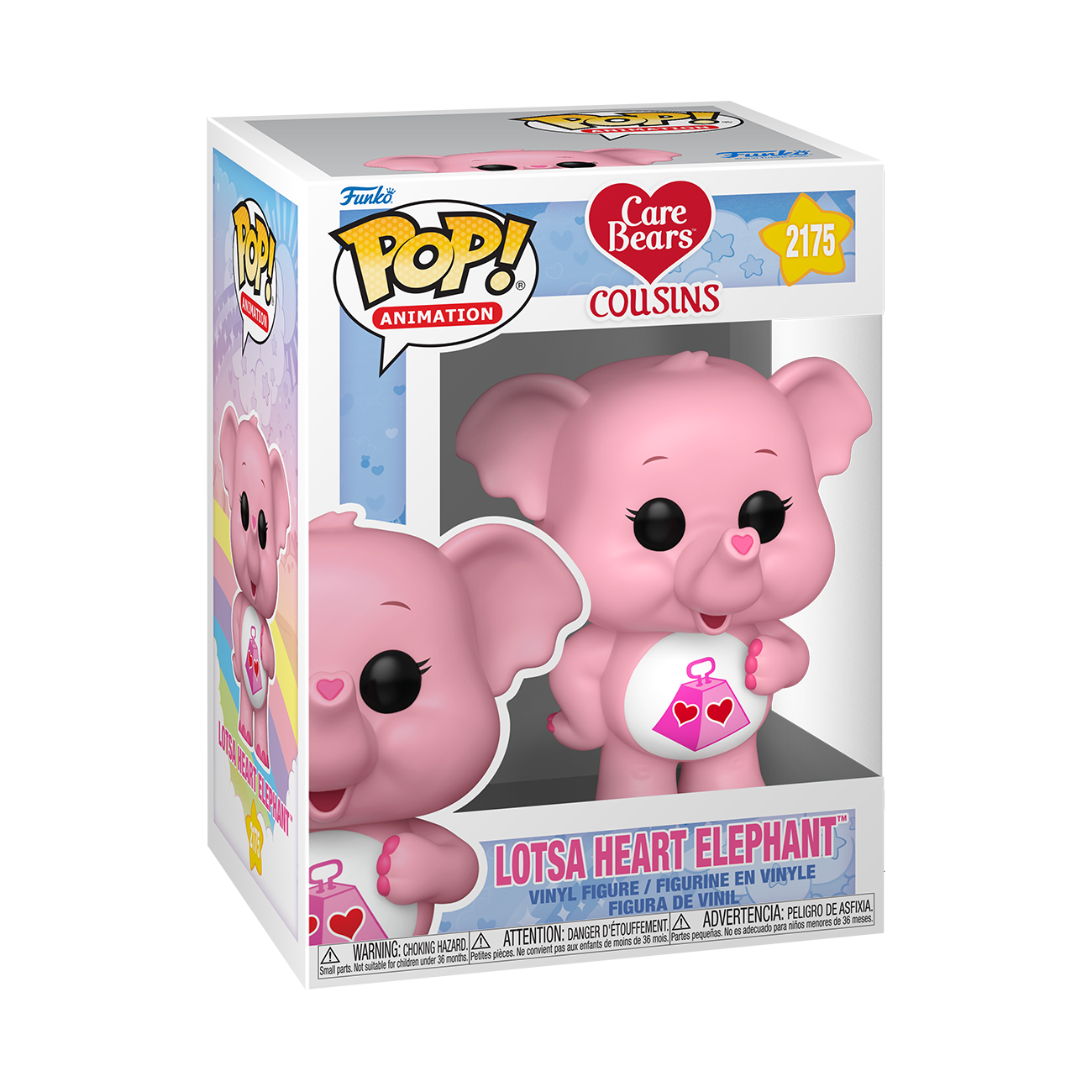 Funko POP! Animation: Care Bears Cousins Gentle Lotsa Heart Elephant 4-in Vinyl Figure