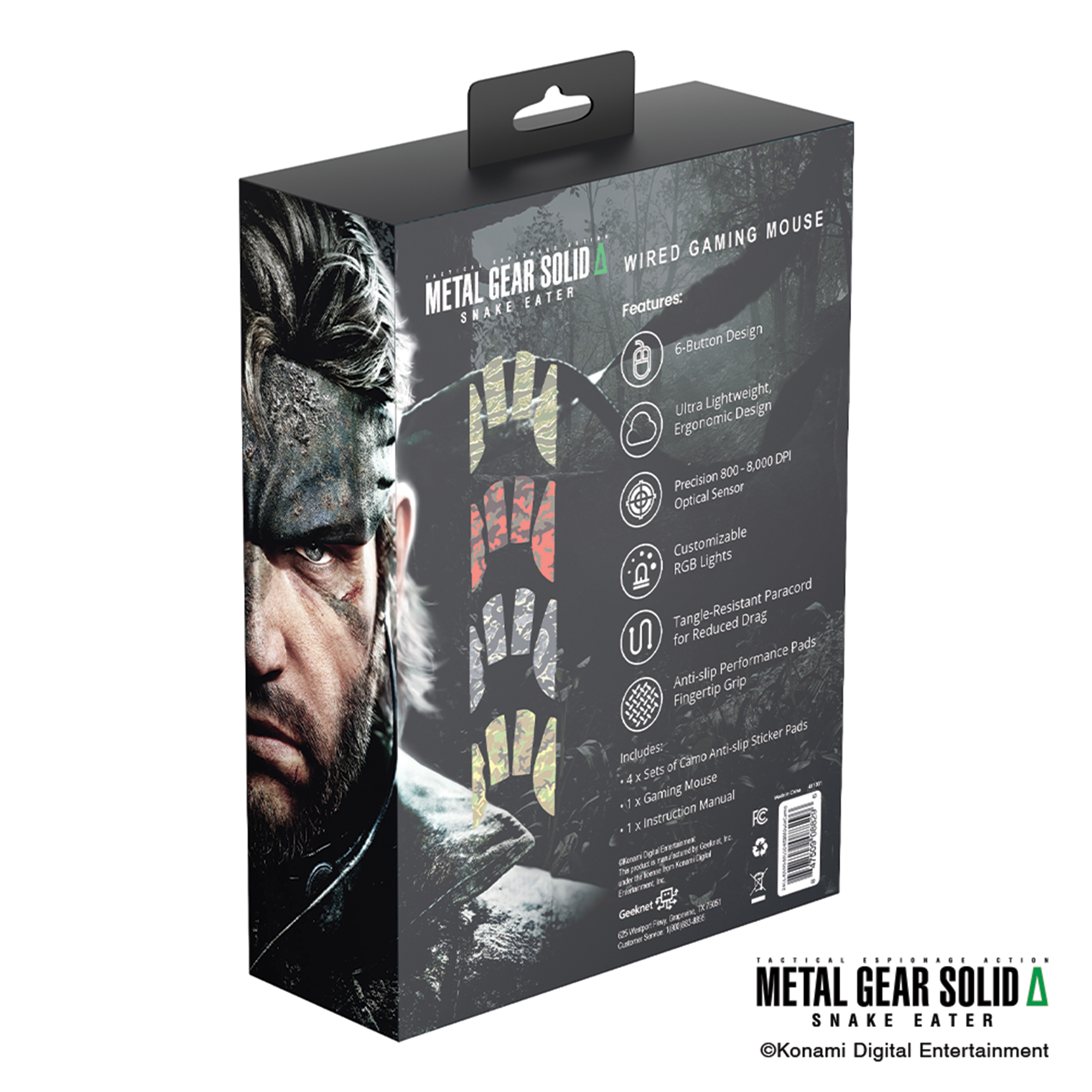 METAL GEAR SOLID DELTA: SNAKE EATER Camo 6-Button RGB Gaming Mouse GameStop Exclusive