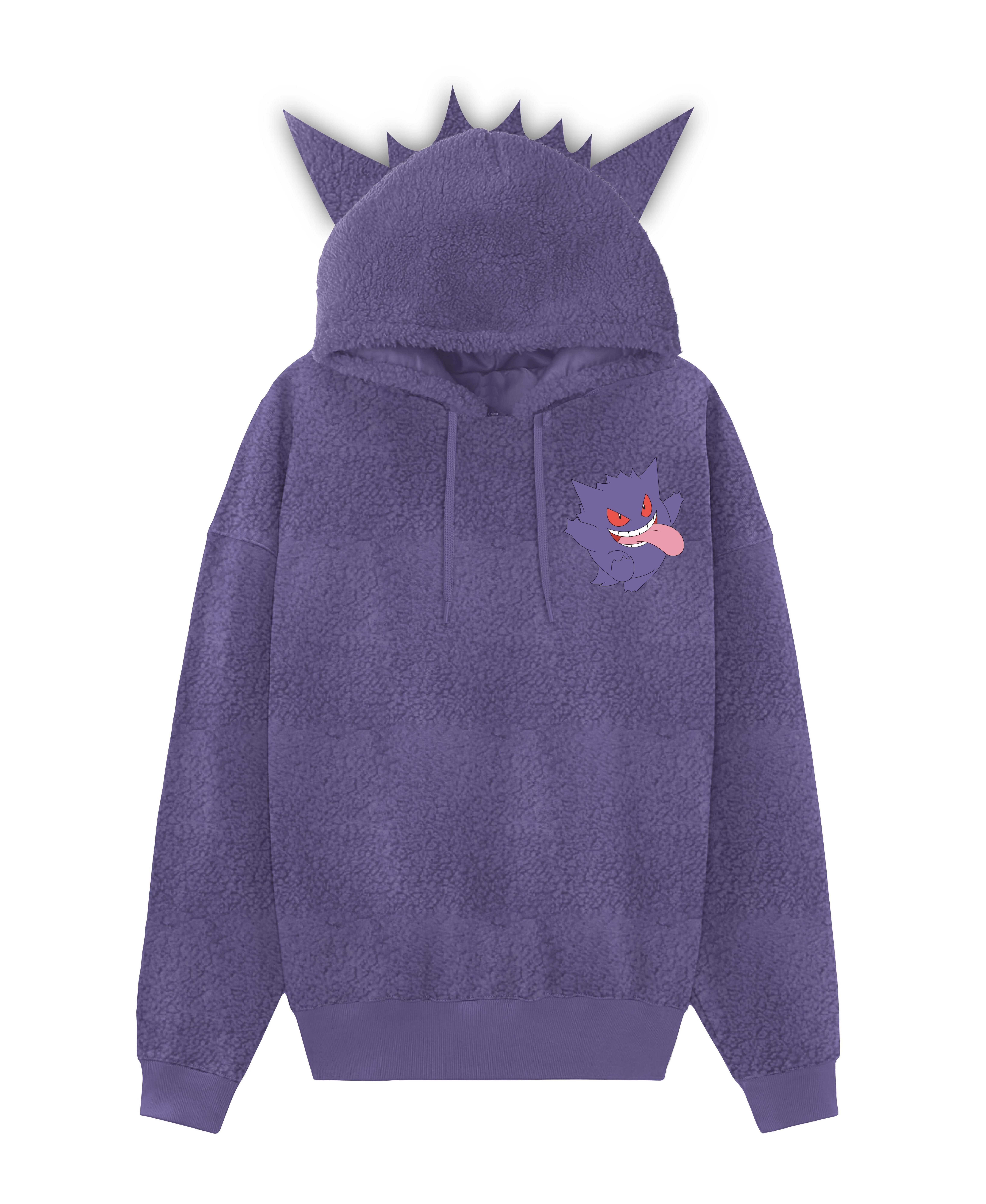 Pokemon Gengar Plush Unisex Cosplay Hoodie GameStop Exclusive, Size: XL, Hybrid Apparel