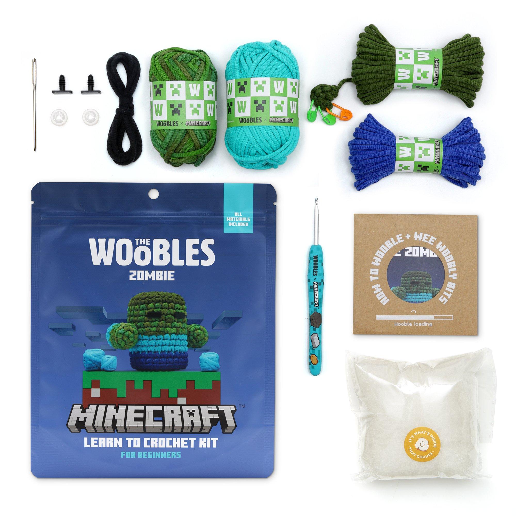 The Woobles Minecraft Zombie Beginner Crochet Kit
