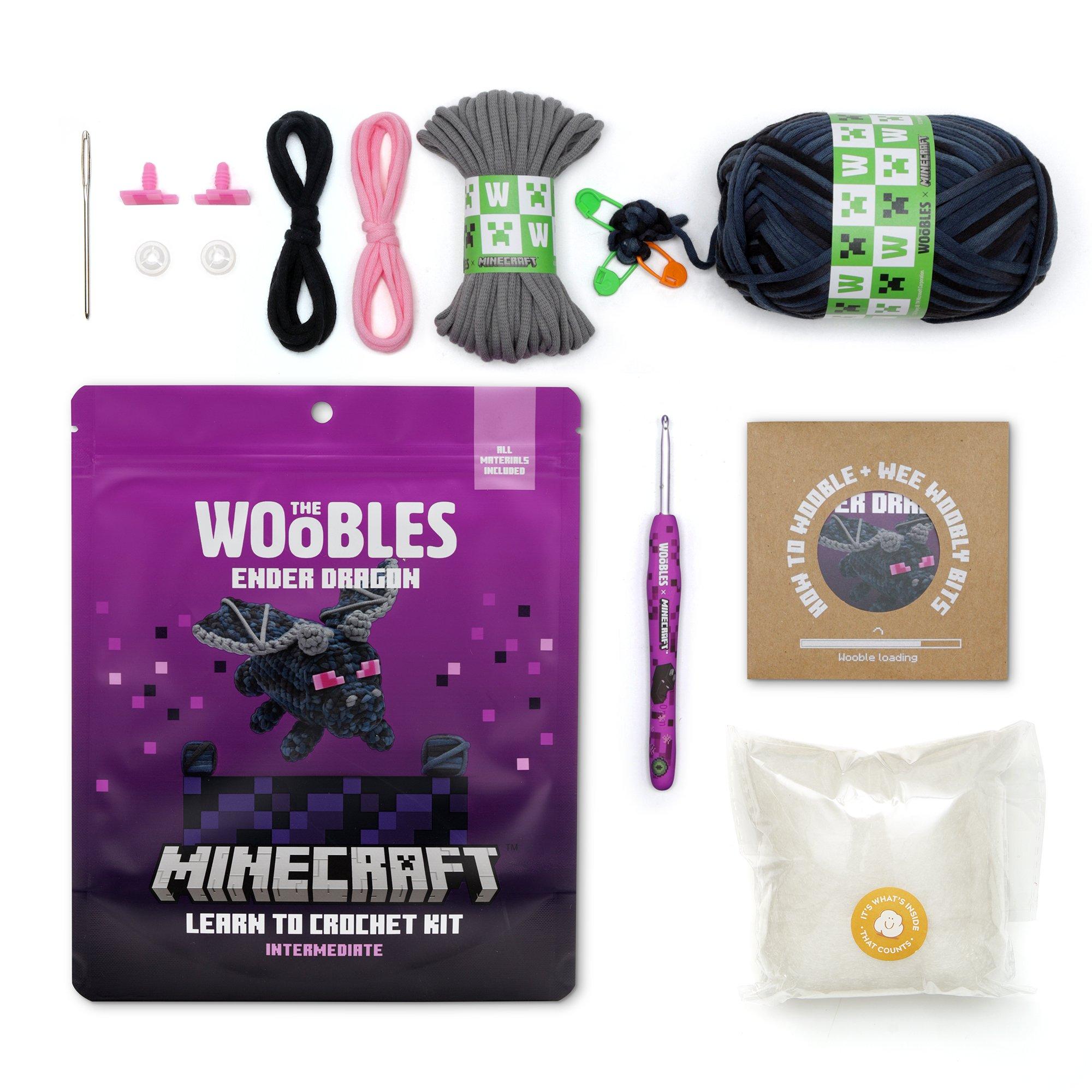 The Woobles Minecraft Ender Dragon Beginner Crochet Kit