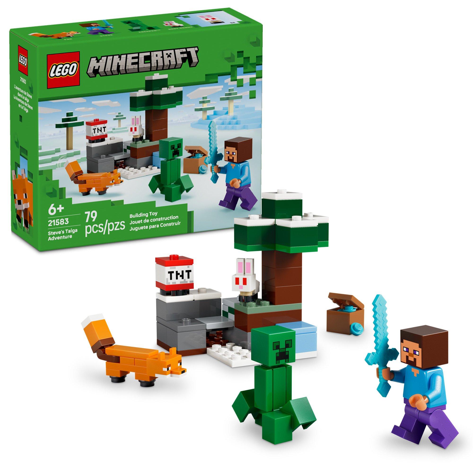 LEGO Minecraft Steves Taiga Adventure Toy Set 21583