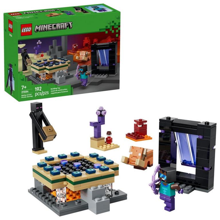 LEGO Minecraft Nether and End Portal Journey Building Toy Set 21584