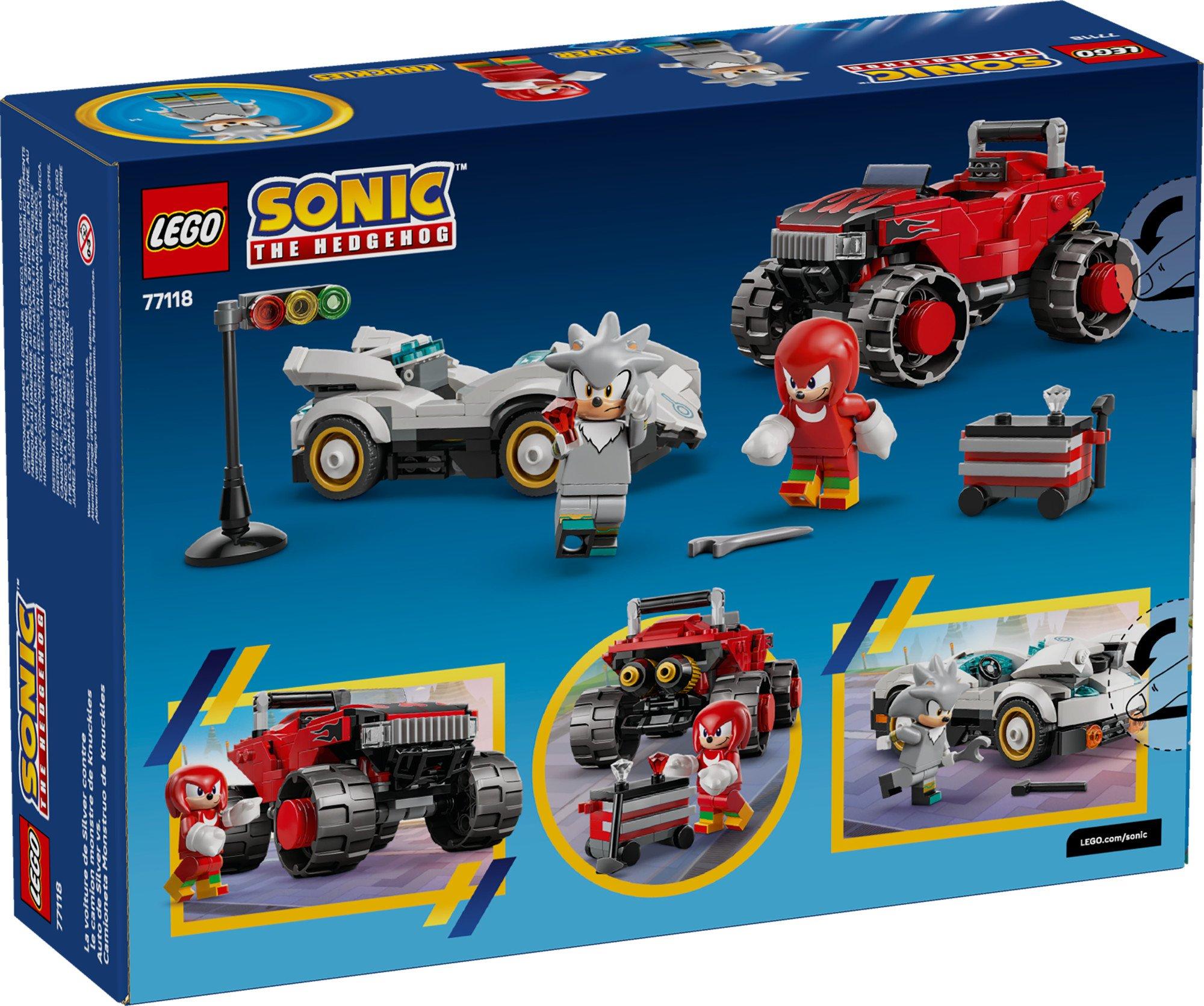LEGO Sonic the Hedgehog Silver's Car vs. Knuckles Monster Truck 77118