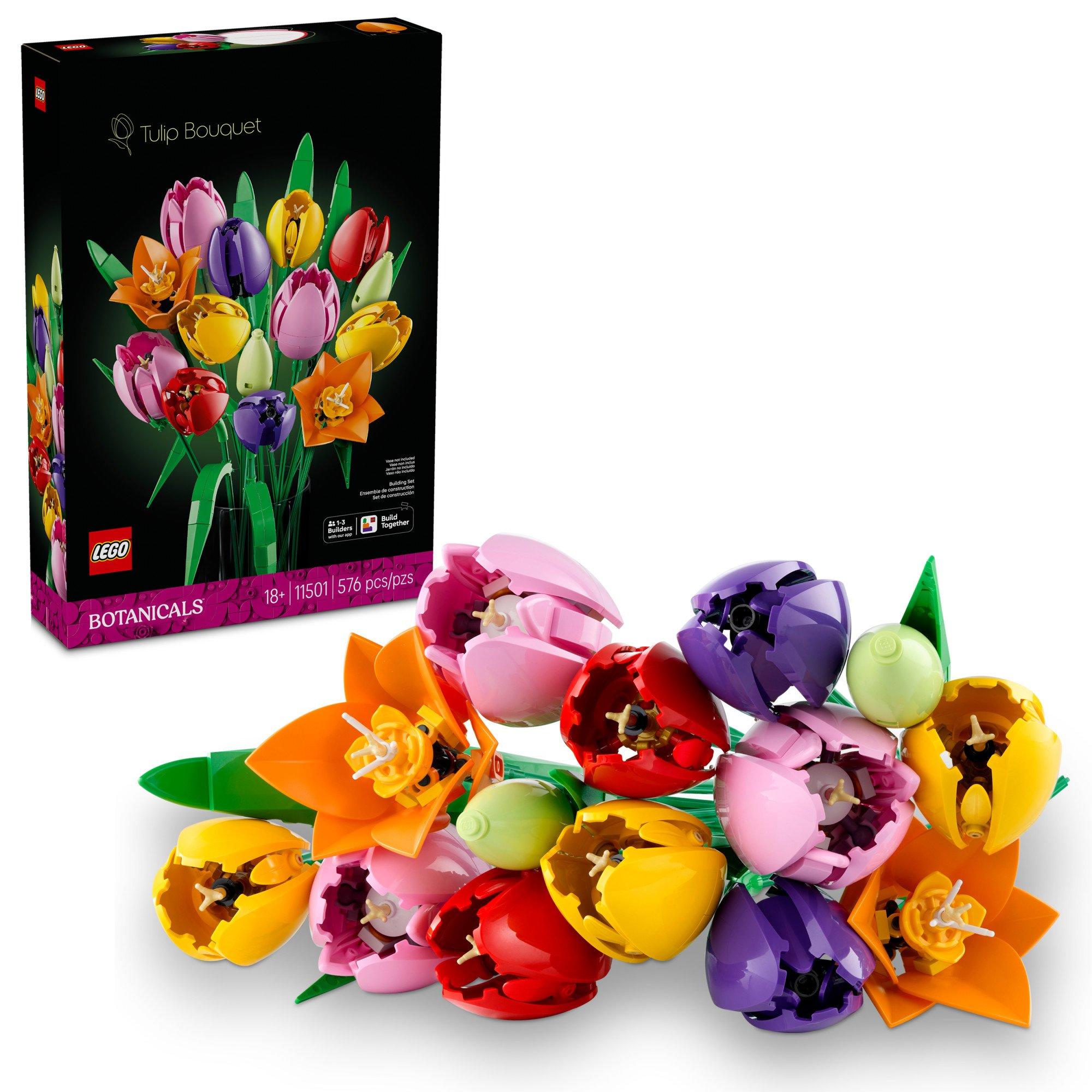 LEGO Botanicals Tulip Bouquet Home Flower Decor Building Set for Adults 11501