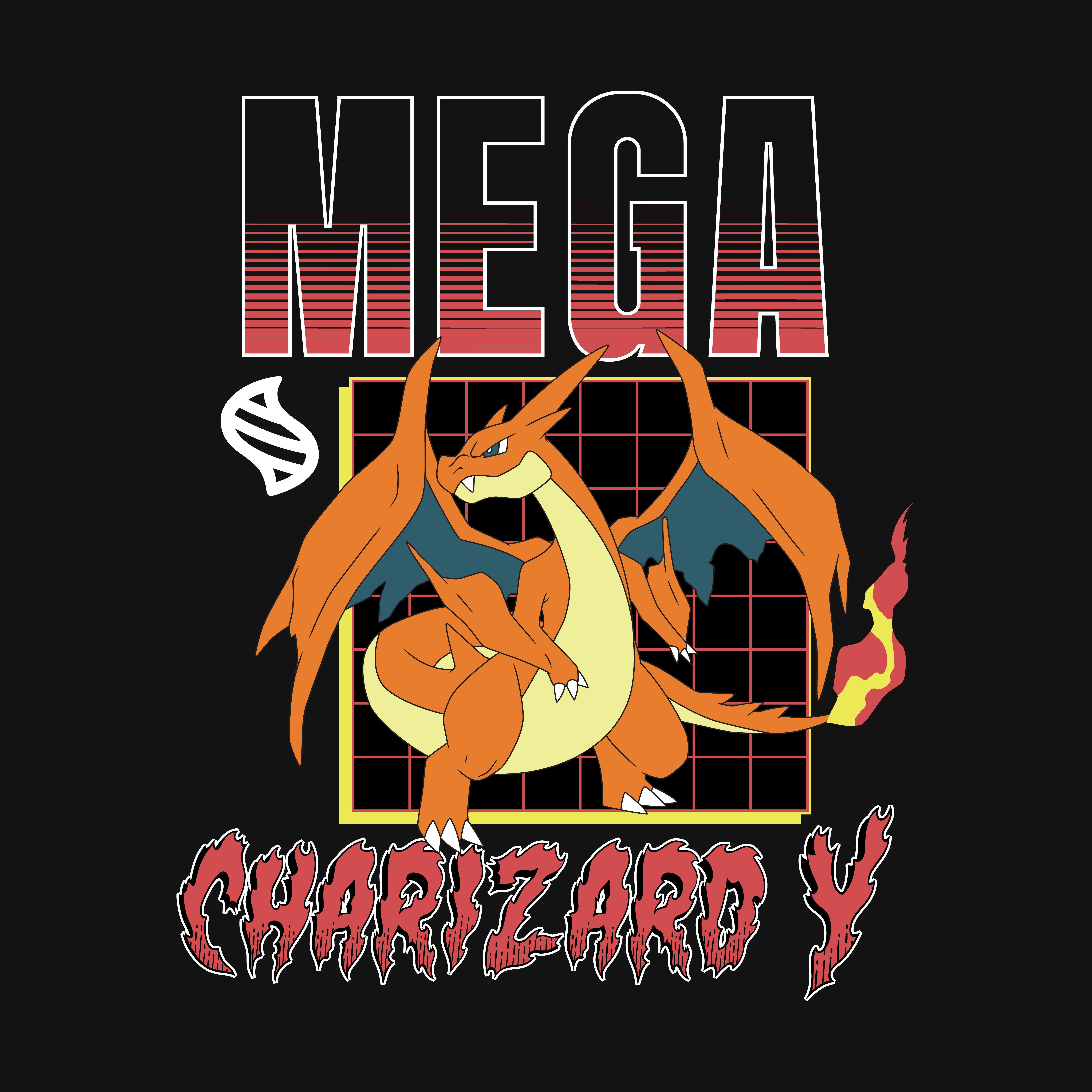 Pokemon Mega Charizard X and Y Double Sided Graphic T-Shirt GameStop Exclusive