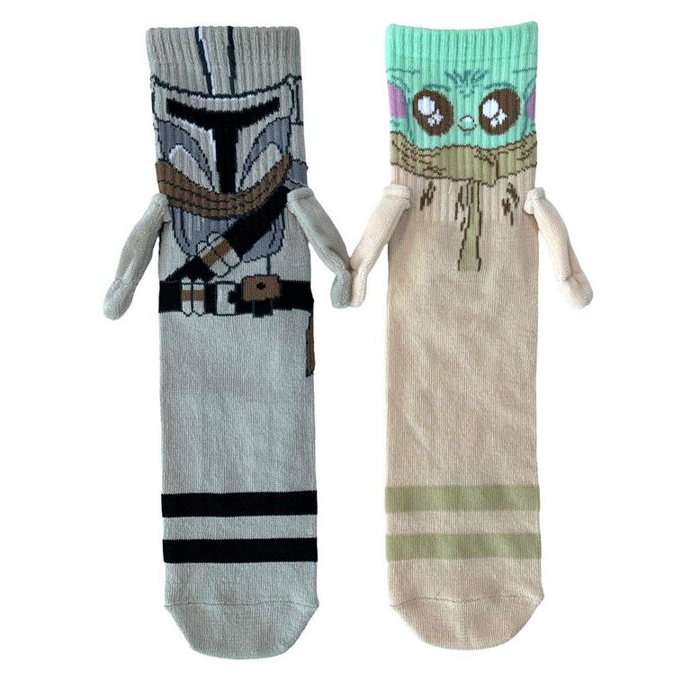 Star Wars The Mandalorian Grogu Mandalorian Magnetic Womens Crew Socks GameStop Exclusive