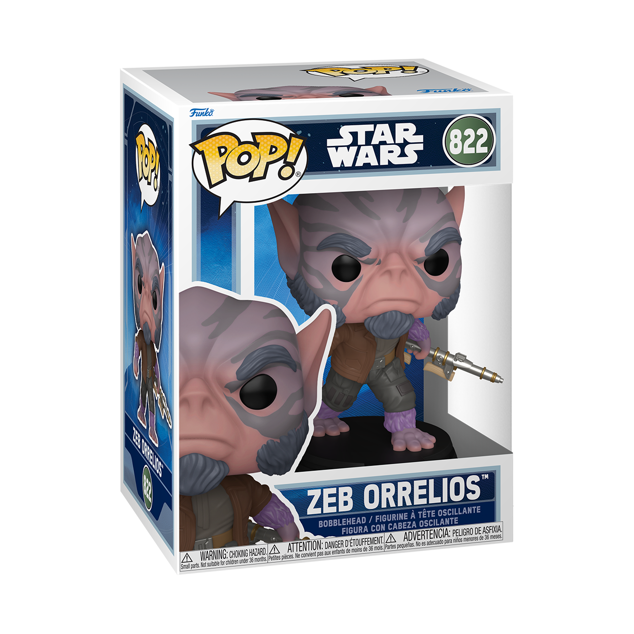 Funko POP! Star Wars: The Mandalorian and Grogu Zeb Orrelios 4.5-in Vinyl Bobblehead