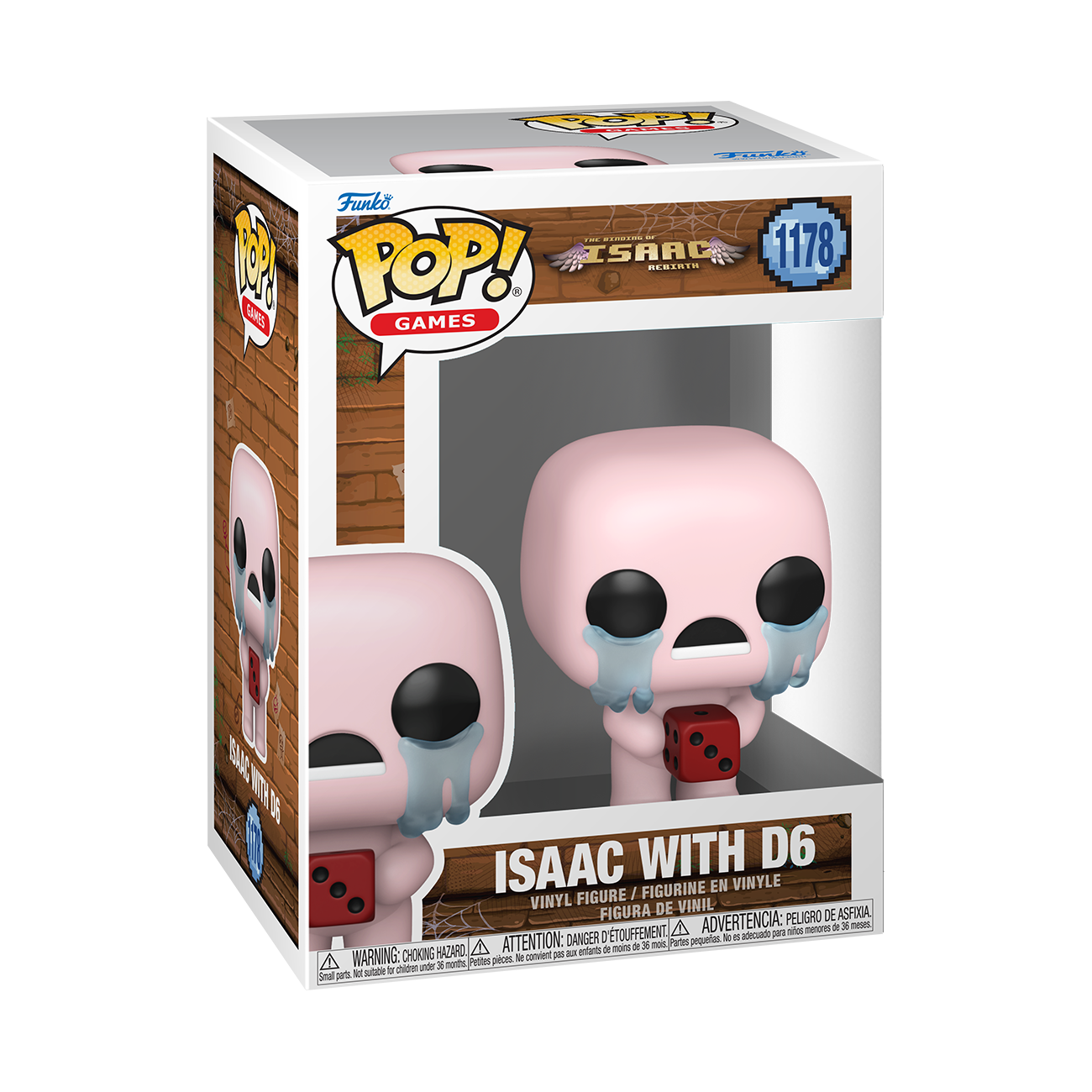 Funko POP! Games: The Binding of Isaac: Rebirth Isaac with D6 3.1-in Vinyl Figure