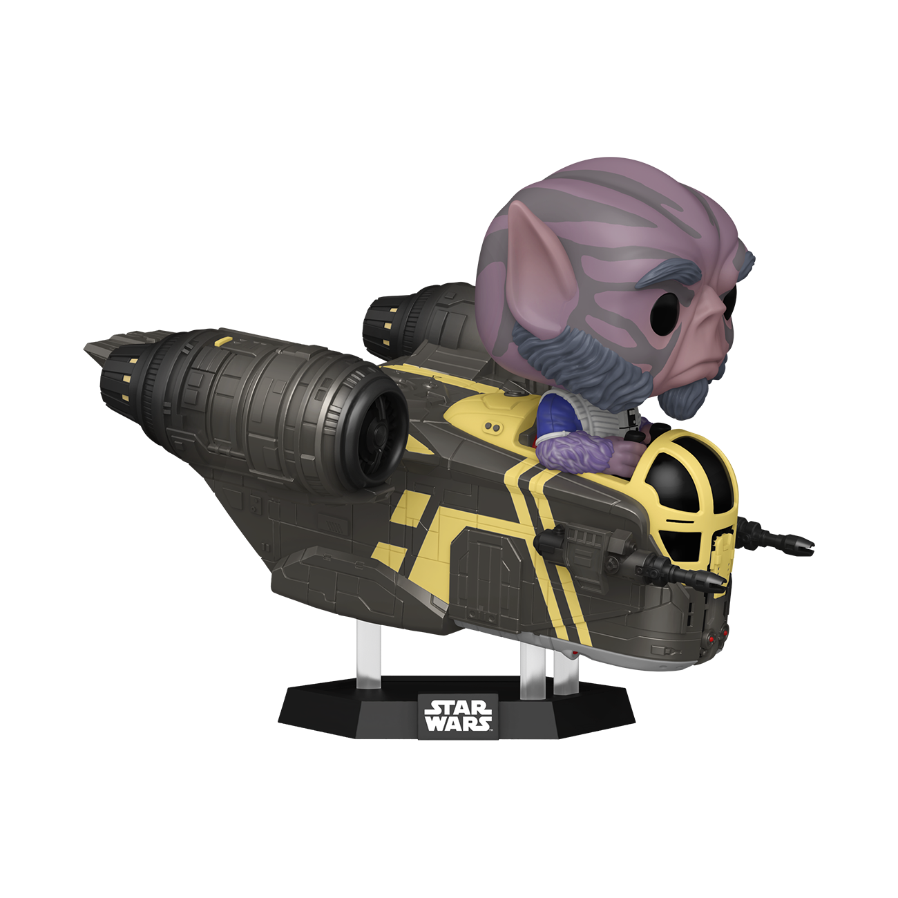 Funko POP Rides: Star Wars: The Mandalorian and Grogu Zeb Orrelios in the Razor Crest 5.3-in Vinyl Bobblehead
