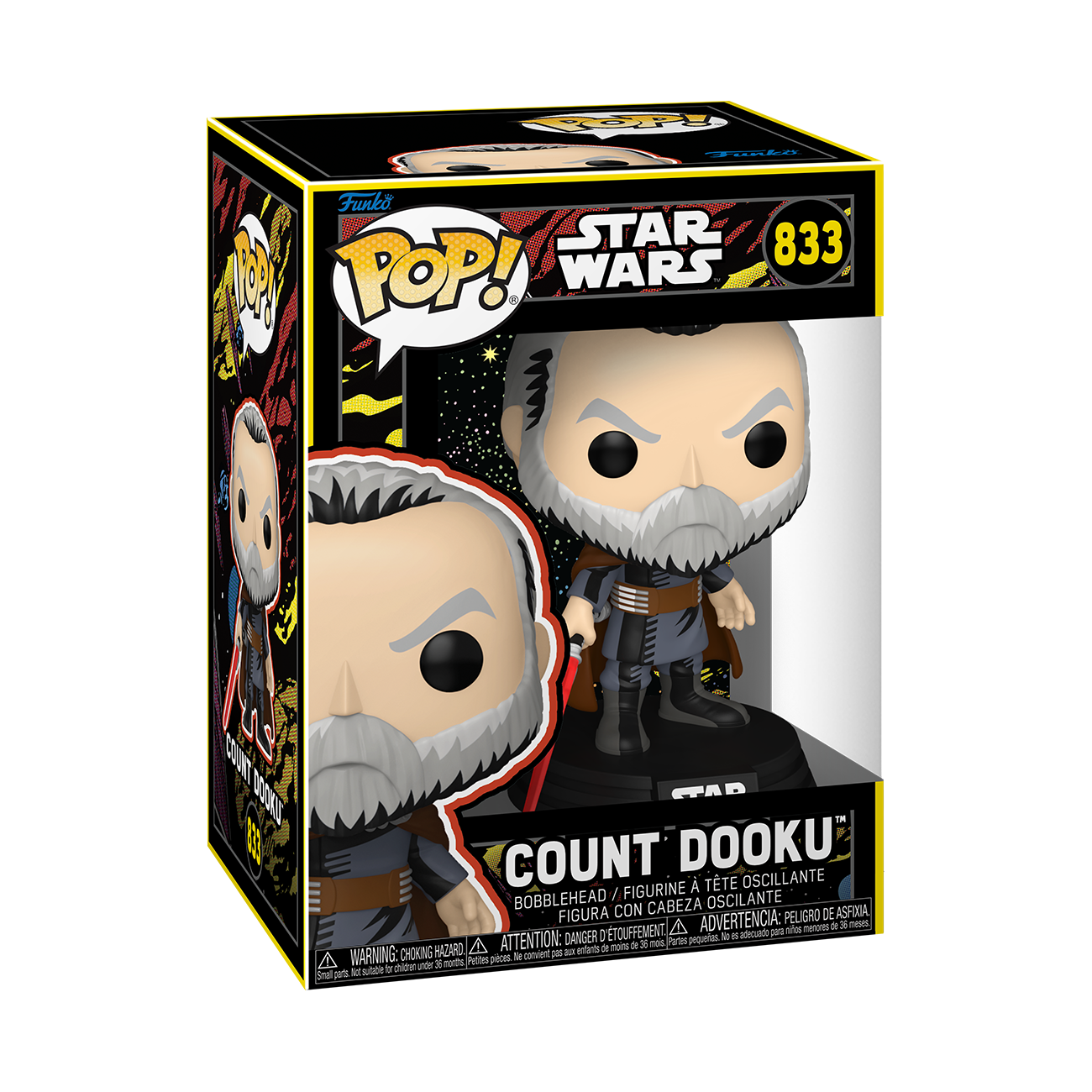 Funko POP! Star Wars: Count Dooku (Retro) 4.5-in Vinyl Bobblehead Figure