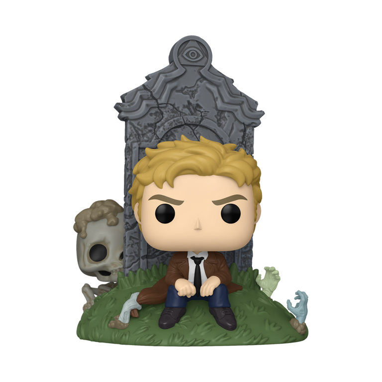 Funko POP! Deluxe: DC Justice League Constantine with Tombstone 6.4-in Vinyl Figure