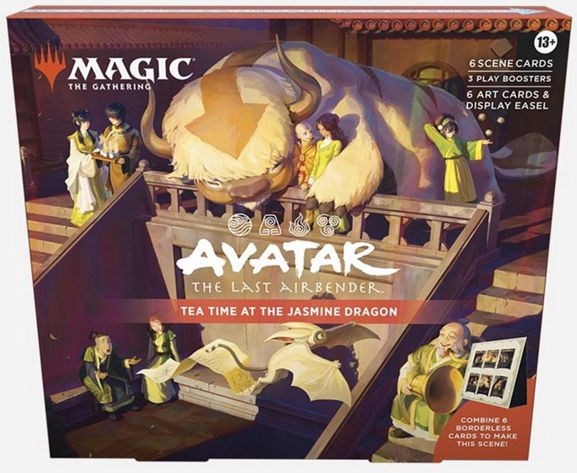 mtg avatar scene box cards Magic the Gathering the Last Airbender 4-Box Case this playmat is perfect for fans of both franchises Avatar: The Last Airbender's Magic: