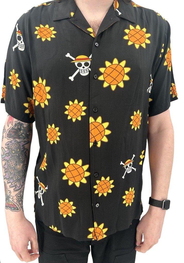 One Piece Luffy Dressrosa Arc Button-Up Men’s Shirt GameStop Exclusive, Size: XL
