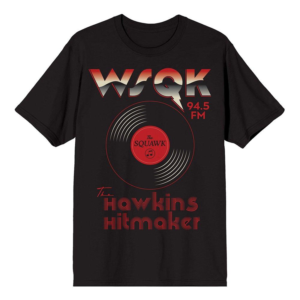 Stranger Things Vintage WSQK Radio Station Record Graphic Unisex T-Shirt GameStop Exclusive, Size: 2XL