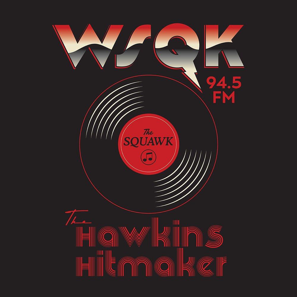 Stranger Things Vintage WSQK Radio Station Record Graphic Unisex T-Shirt GameStop Exclusive