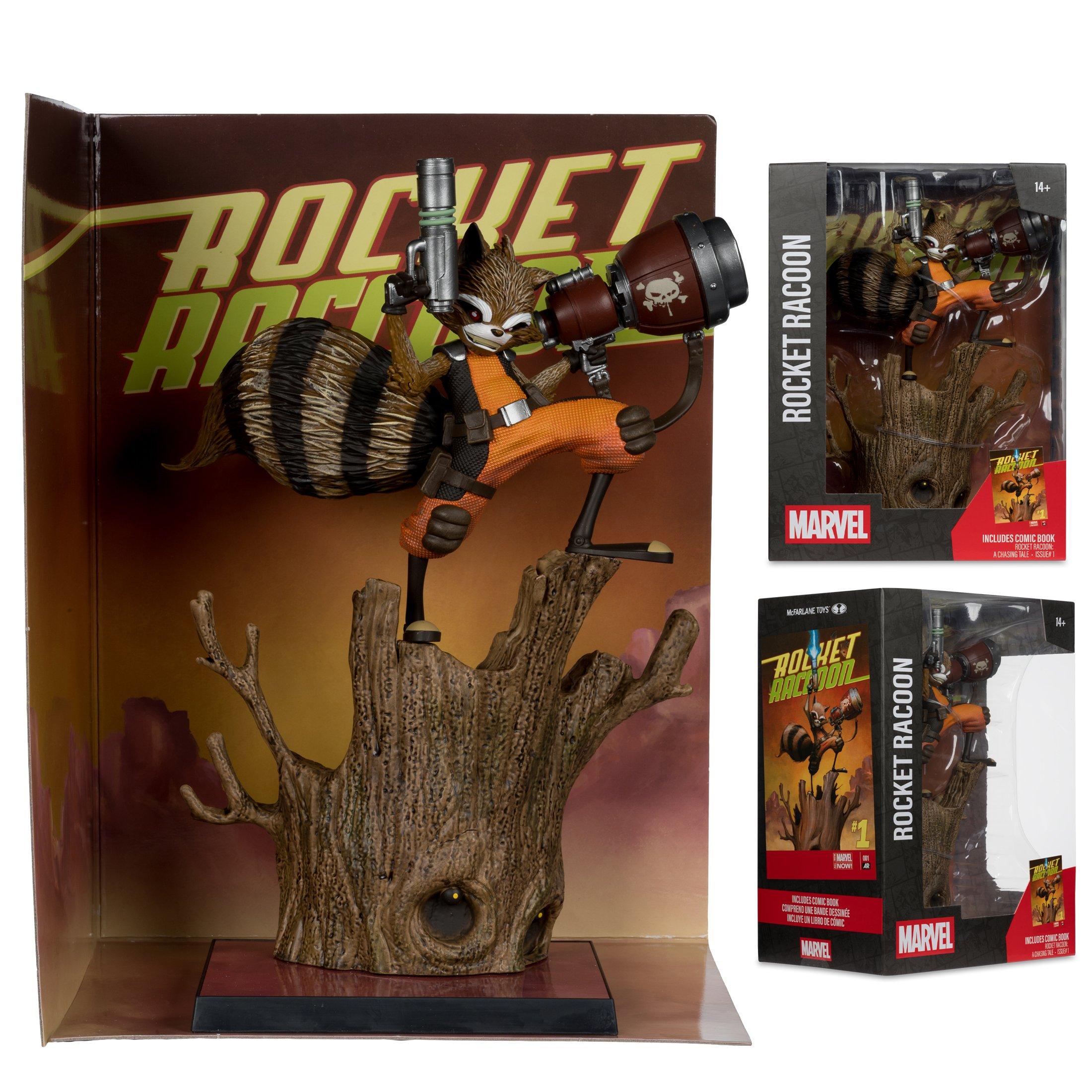 McFarlane Toys Collection Marvel Rocket Raccoon a Chasing Tale Rocket Raccoon 1:6th Scale Statue