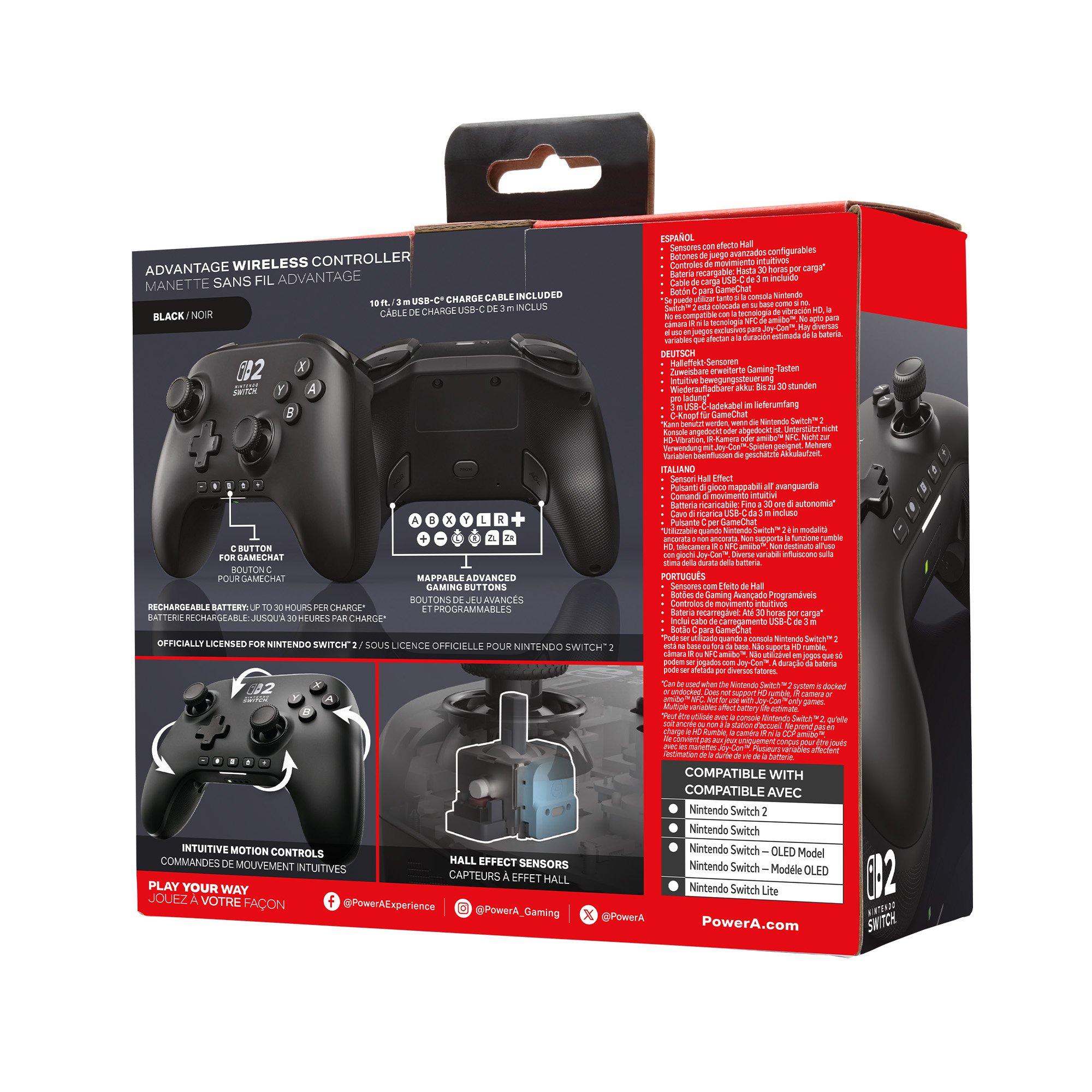 PowerA Advantage Wireless Controller for Nintendo Switch 2 - Black