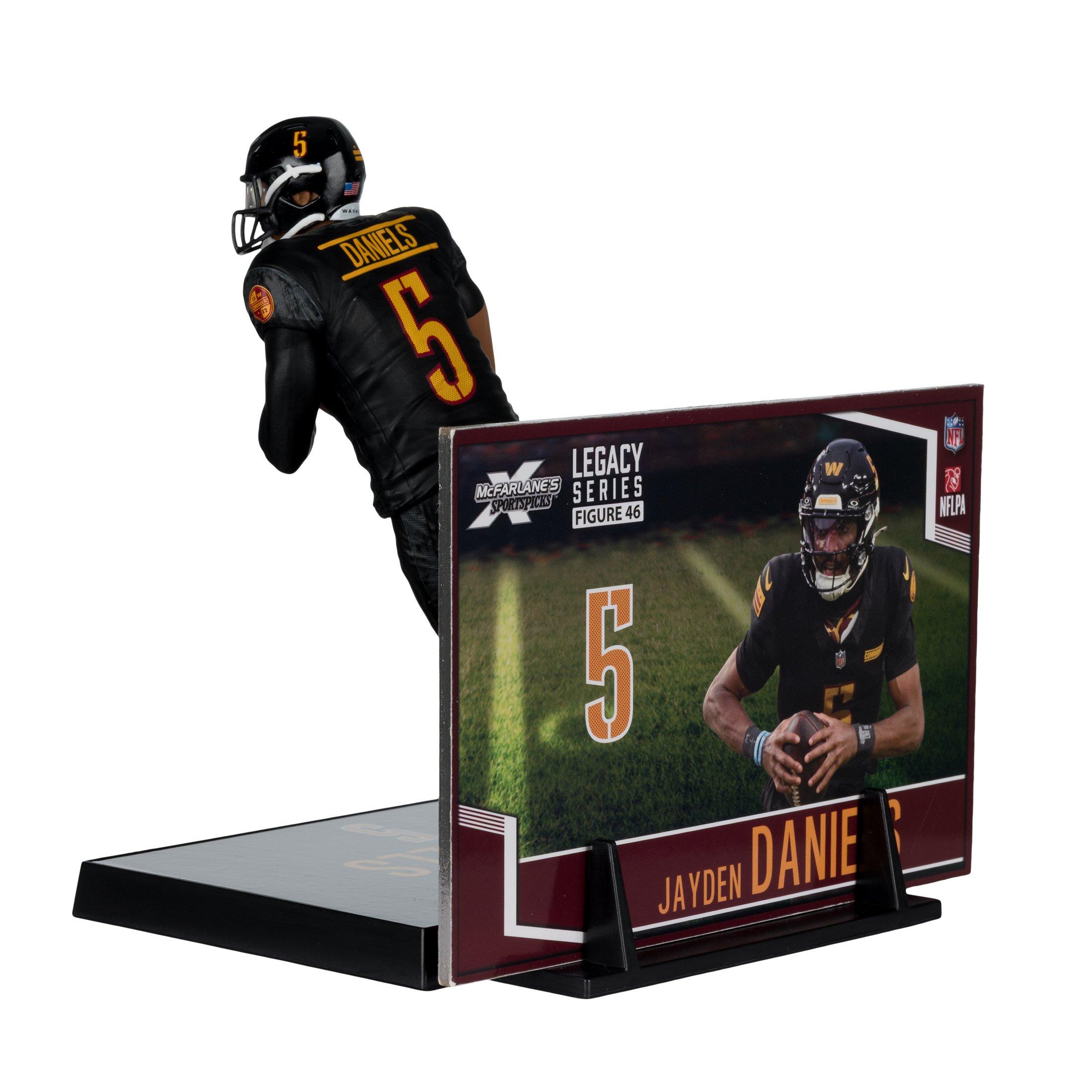 McFarlane Toys SportsPicks NFL Series Washington Commanders Jayden Daniels (Alternate Black Uniform) 7-in Figure