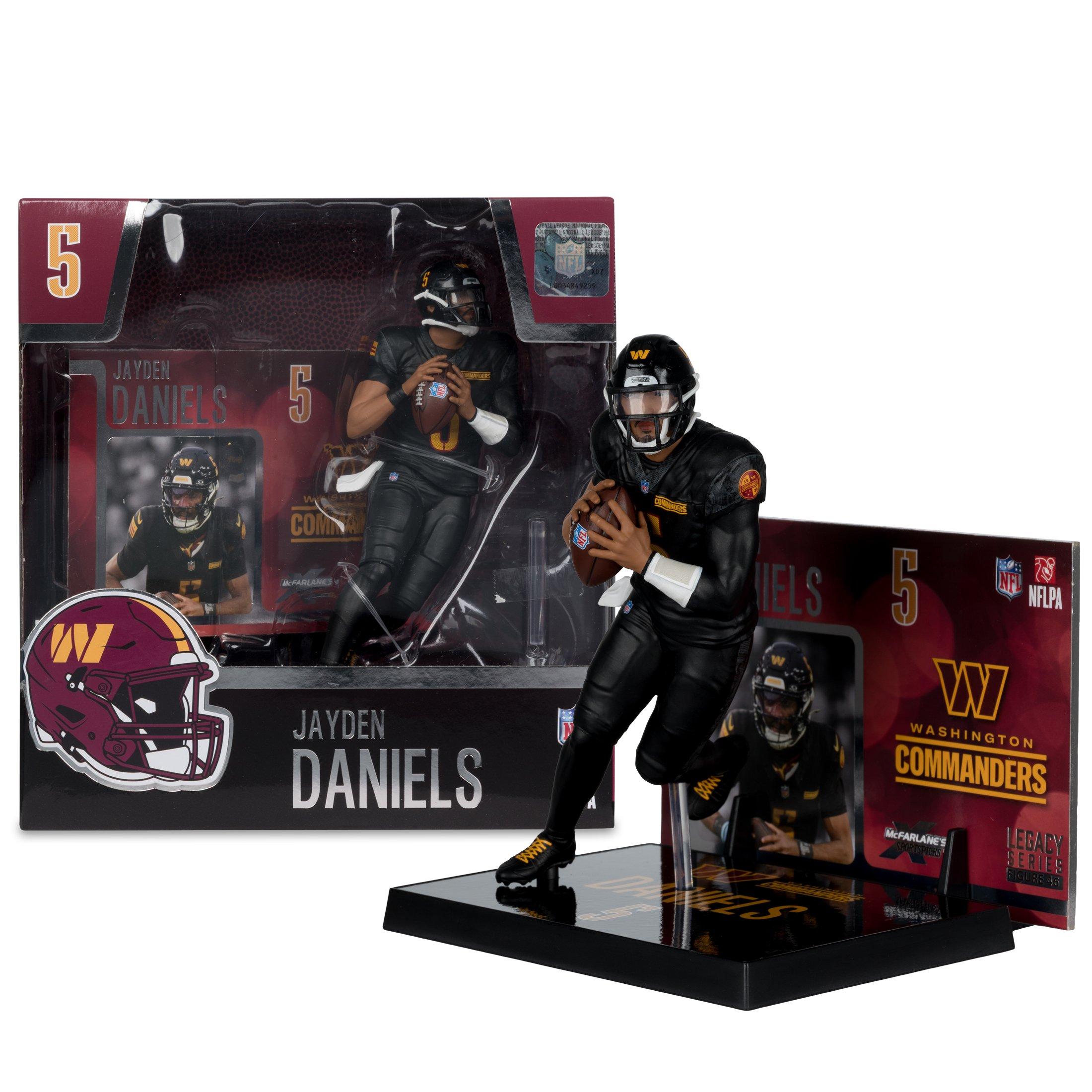 McFarlane Toys SportsPicks NFL Series Washington Commanders Jayden Daniels (Alternate Black Uniform) 7-in Figure