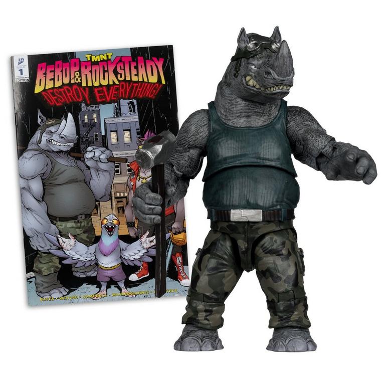 ニンジャタートルズ　カンフー、ドナ、ラファ、ロックステディー McFarlane Toys Teenage Mutant Ninja Turtles Rocksteady 5-in Action