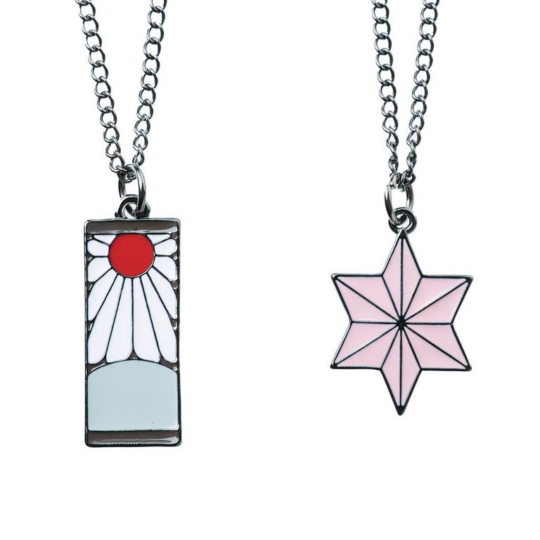 Demon Slayer: Kimetsu No Yaiba Tanjiro and Nezuko Best Friend Necklace Set GameStop Exclusive